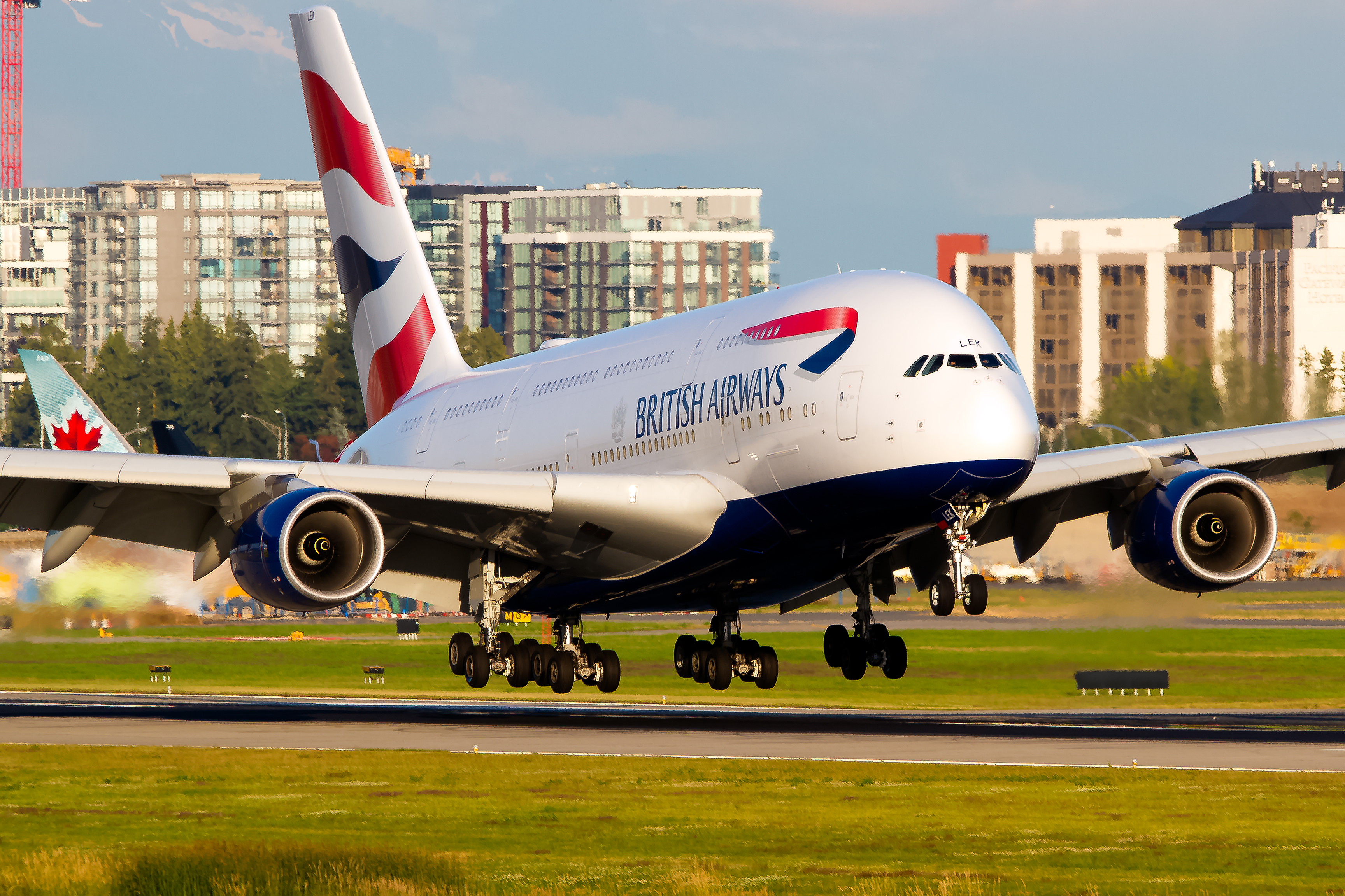 Full size: British Airways Airbus A380-800 G-XLEK at Vancouver International Airport
