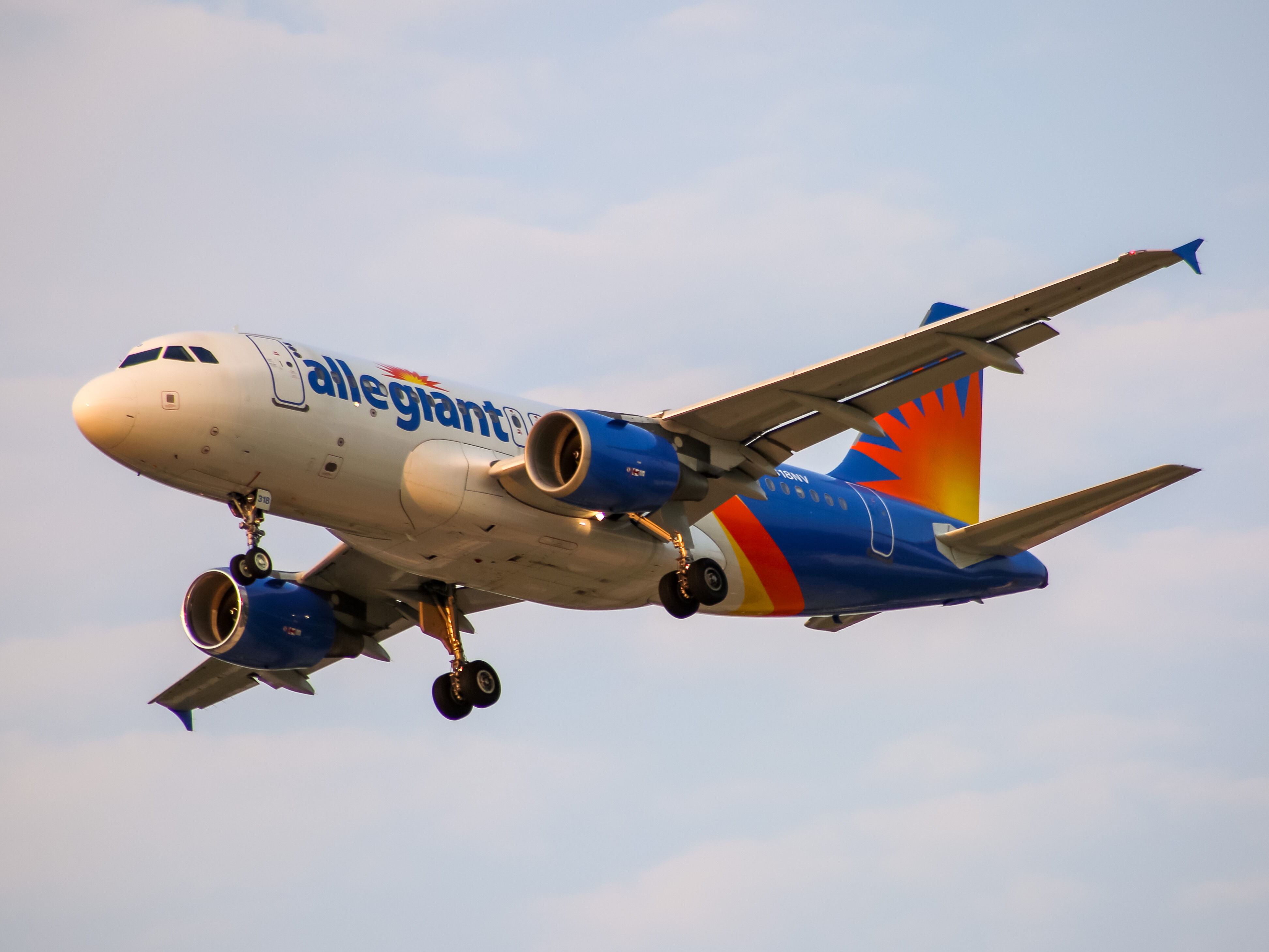 Full size: Allegiant Air Airbus A319 N318NV at Baltimore/Washington International Thurgood Marshall Airport