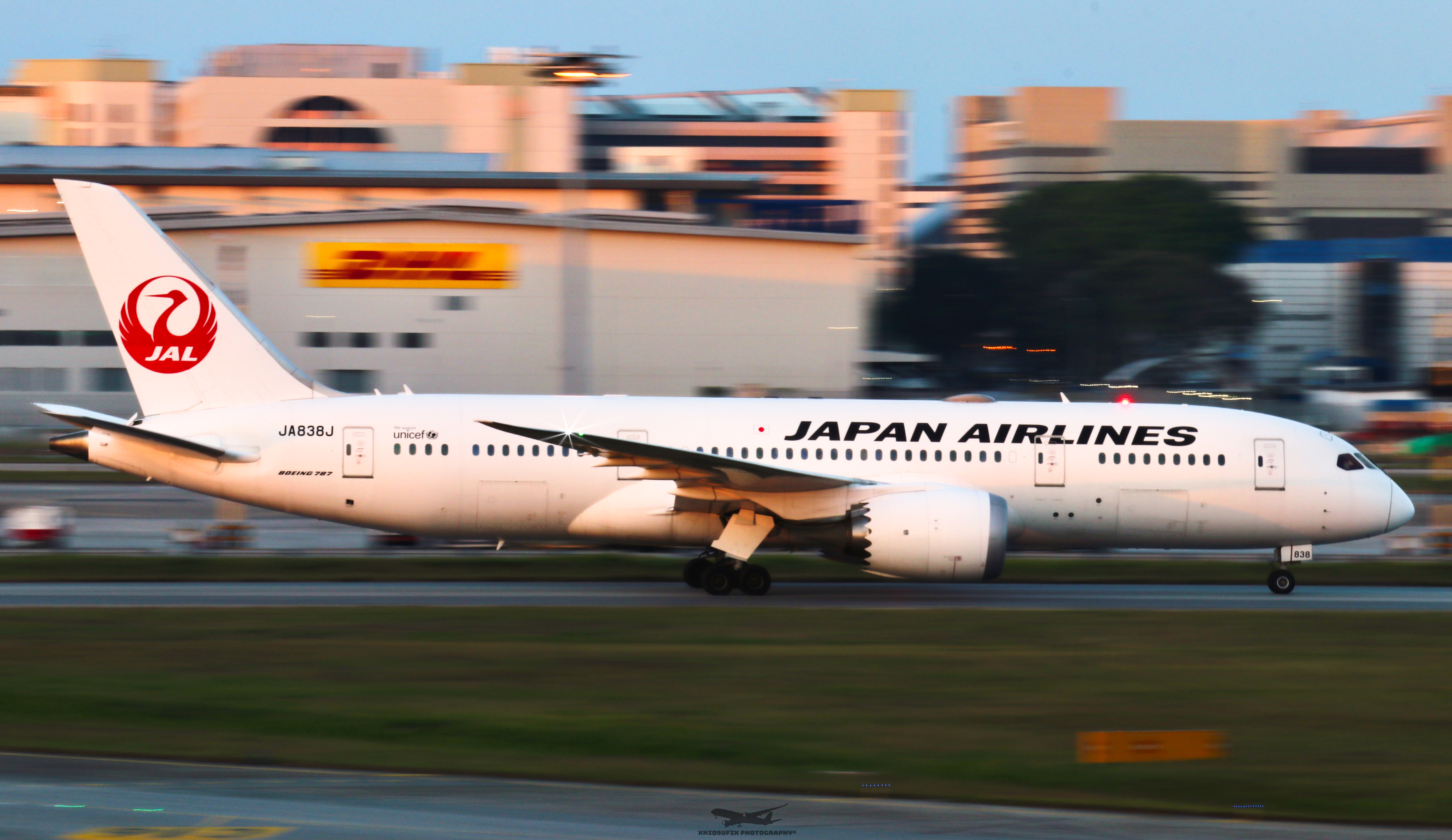 Full size: Japan Airlines  Boeing 787-8 JA838J at Singapore-Changi Airport