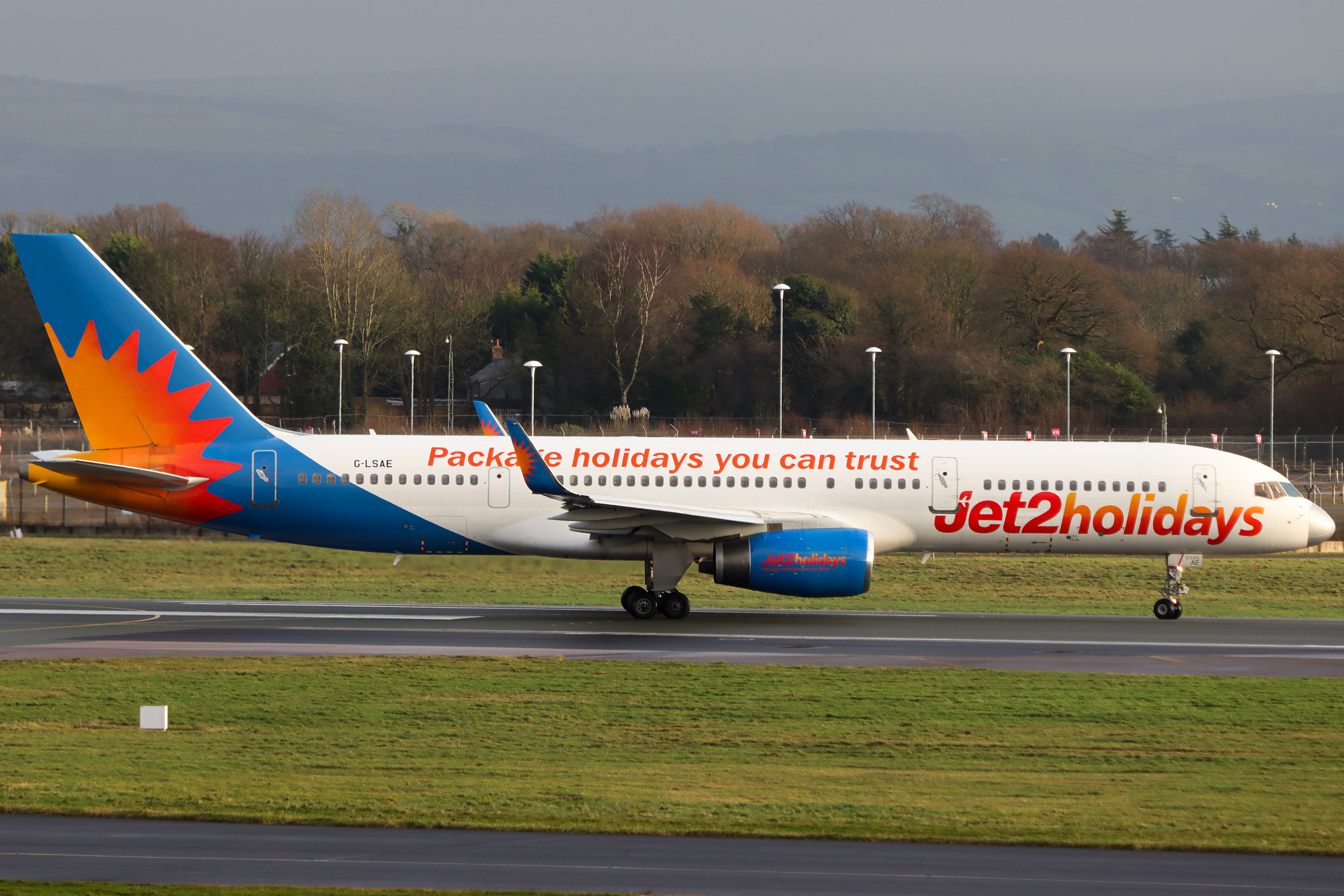 Full size: Jet2 Boeing 757-200 G-LSAE at Manchester Airport