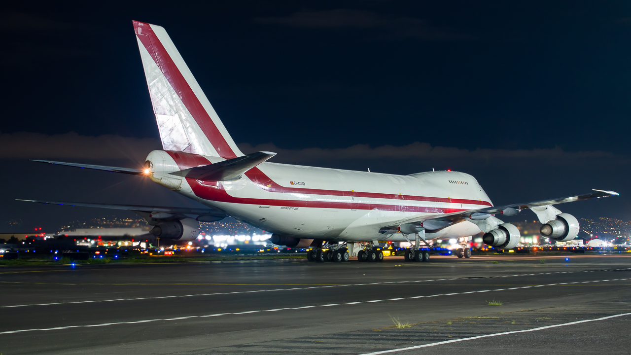 Full size: Aerostan Boeing 747-200 EX-47002 at Mexico City International Airport