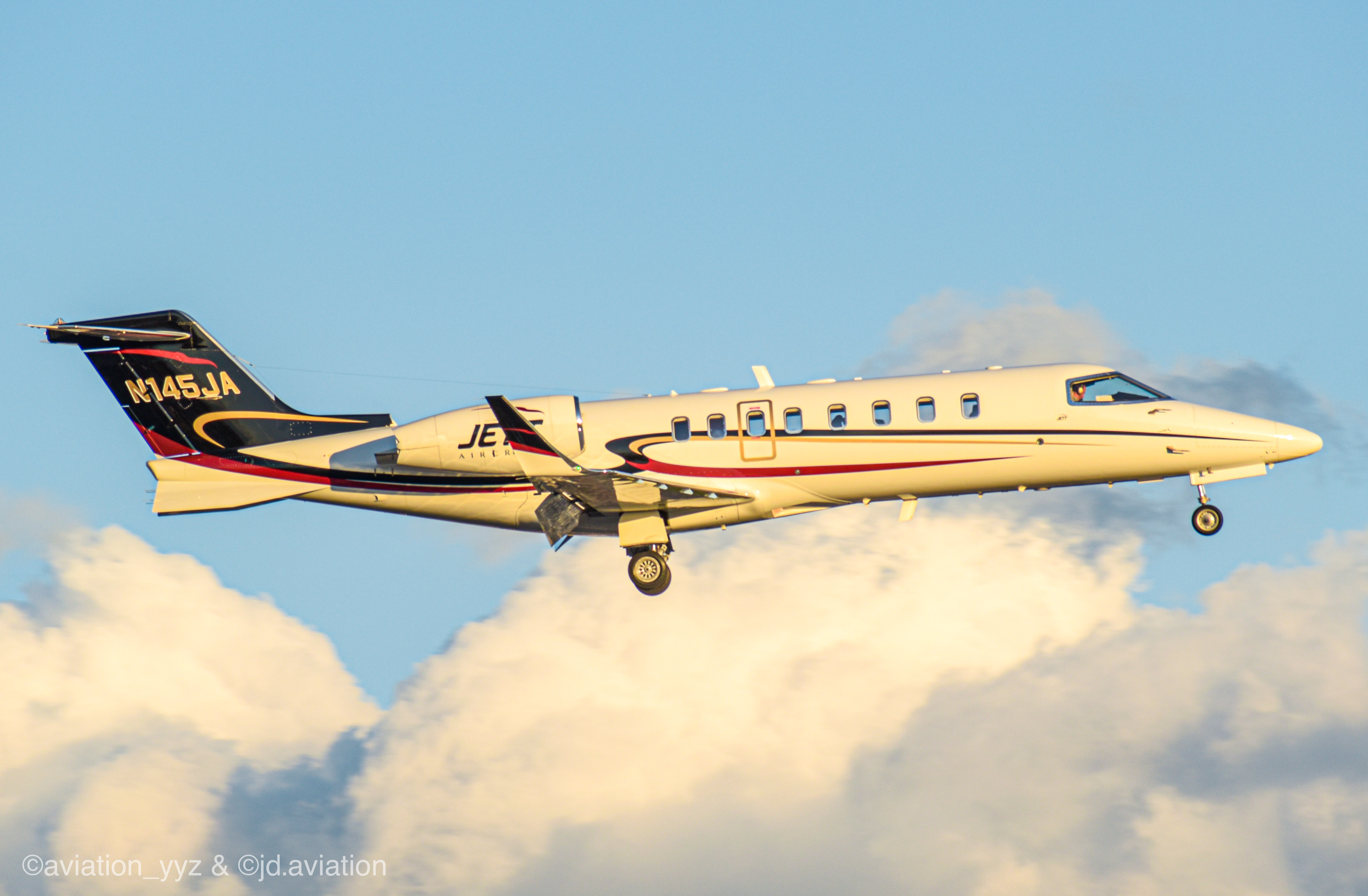 Full size: PRIVATE Learjet 45 N145JA at Lester B Pearson International Airport