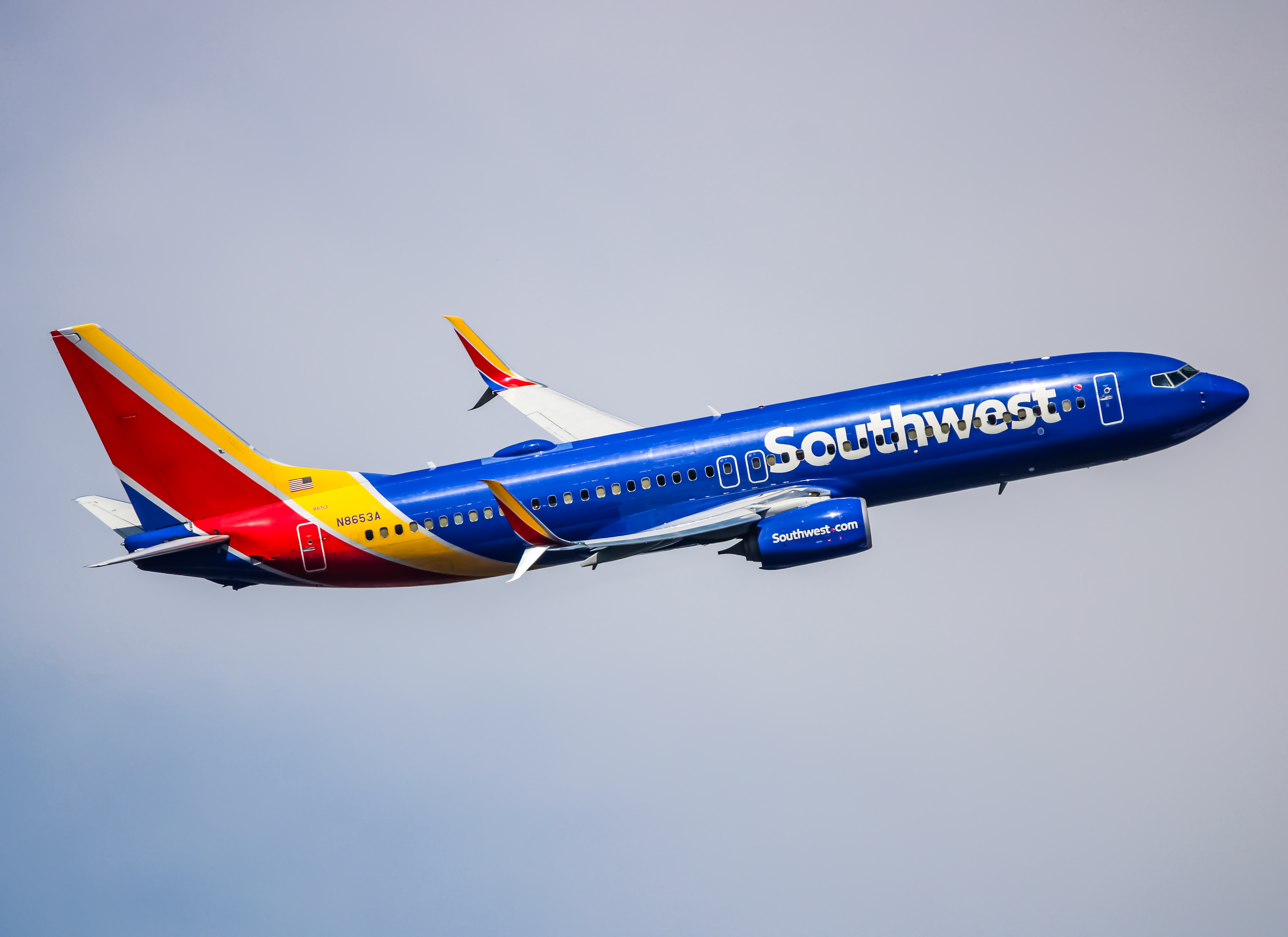 Full size: Southwest Airlines Boeing 737-800 N8653A at Baltimore/Washington International Thurgood Marshall Airport