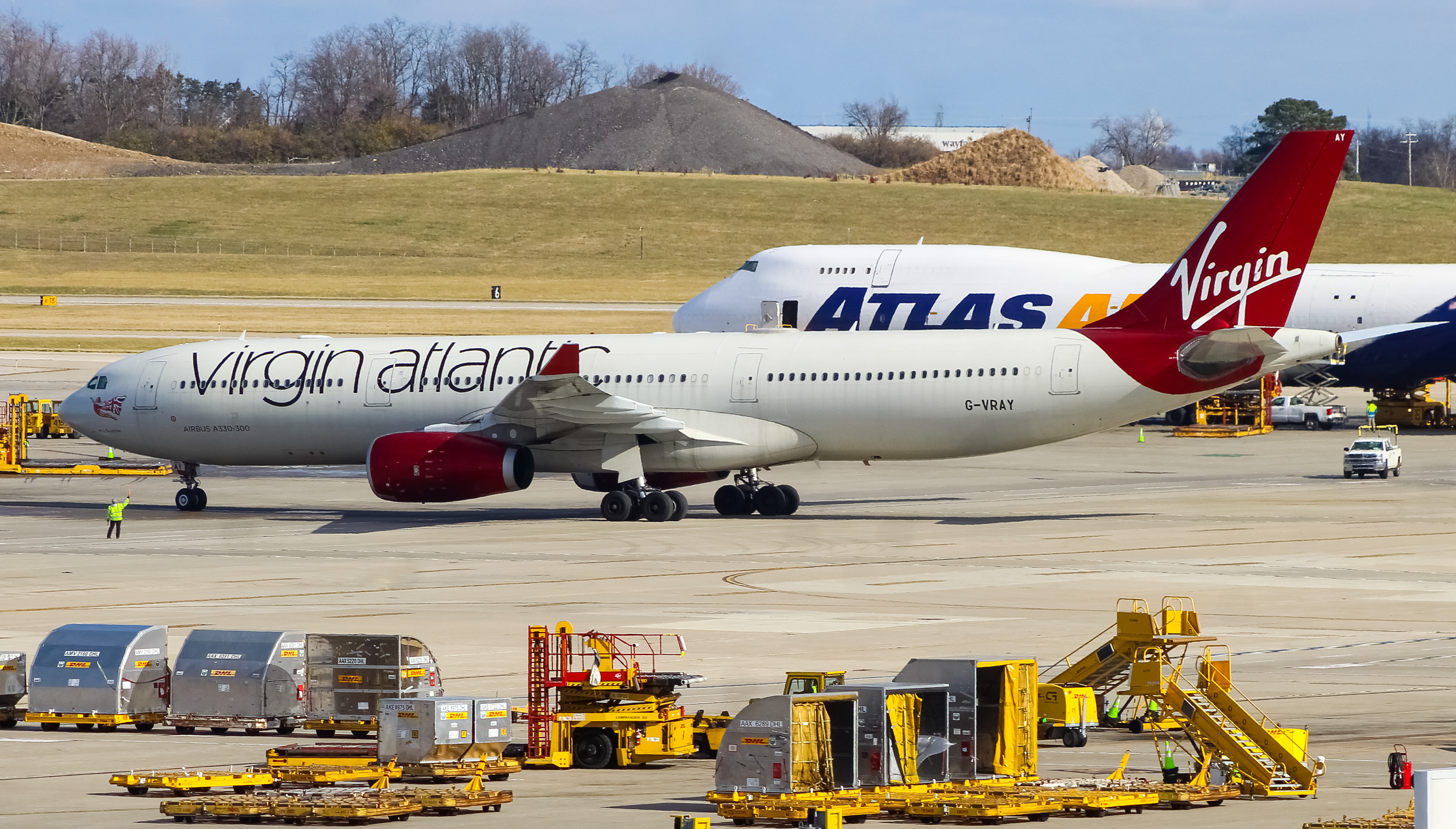 Full size: Virgin Atlantic Airbus A330-300 G-VRAY at Cincinnati/Northern Kentucky International Airport