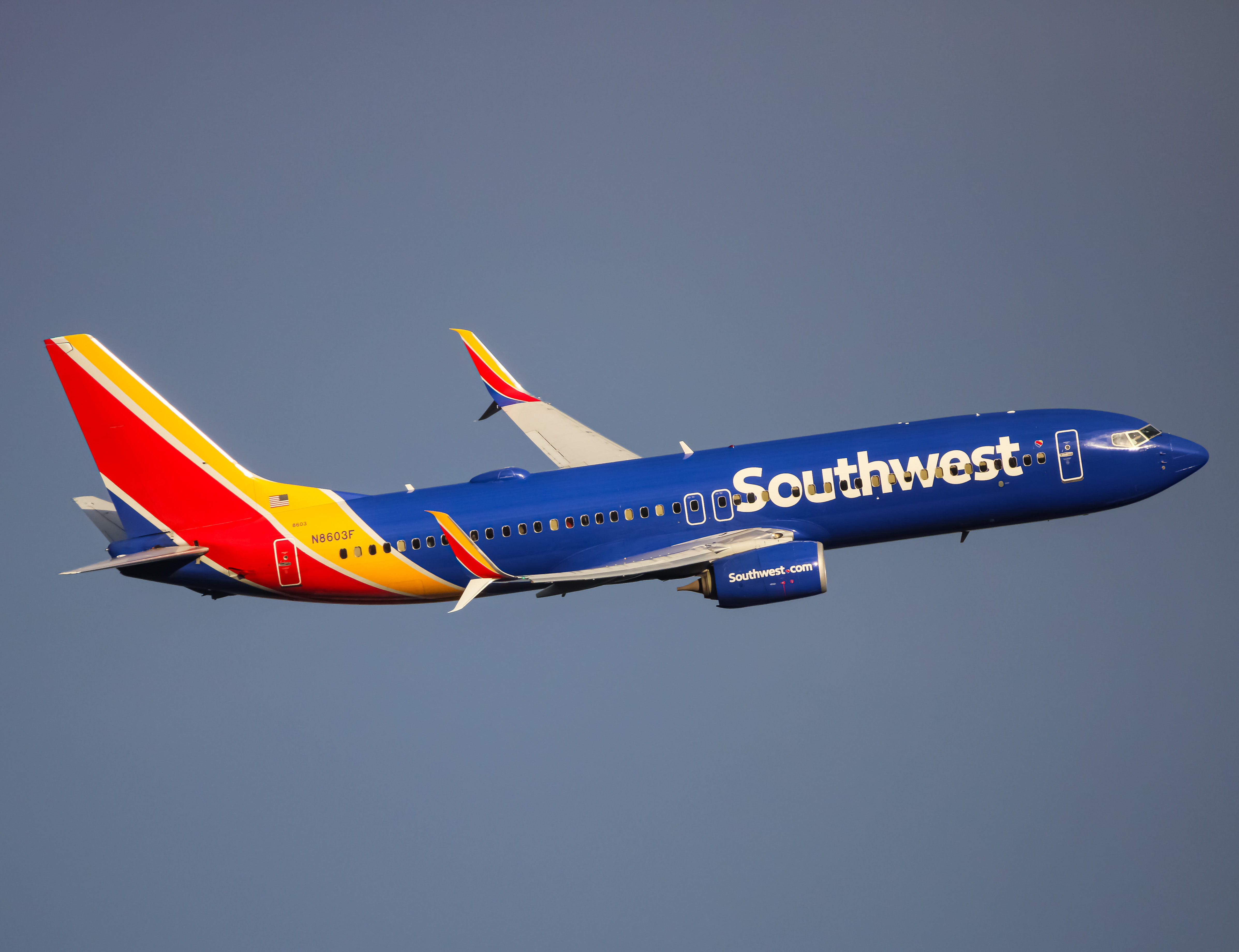 Full size: Southwest Airlines Boeing 737-800 N8603F at Baltimore/Washington International Thurgood Marshall Airport