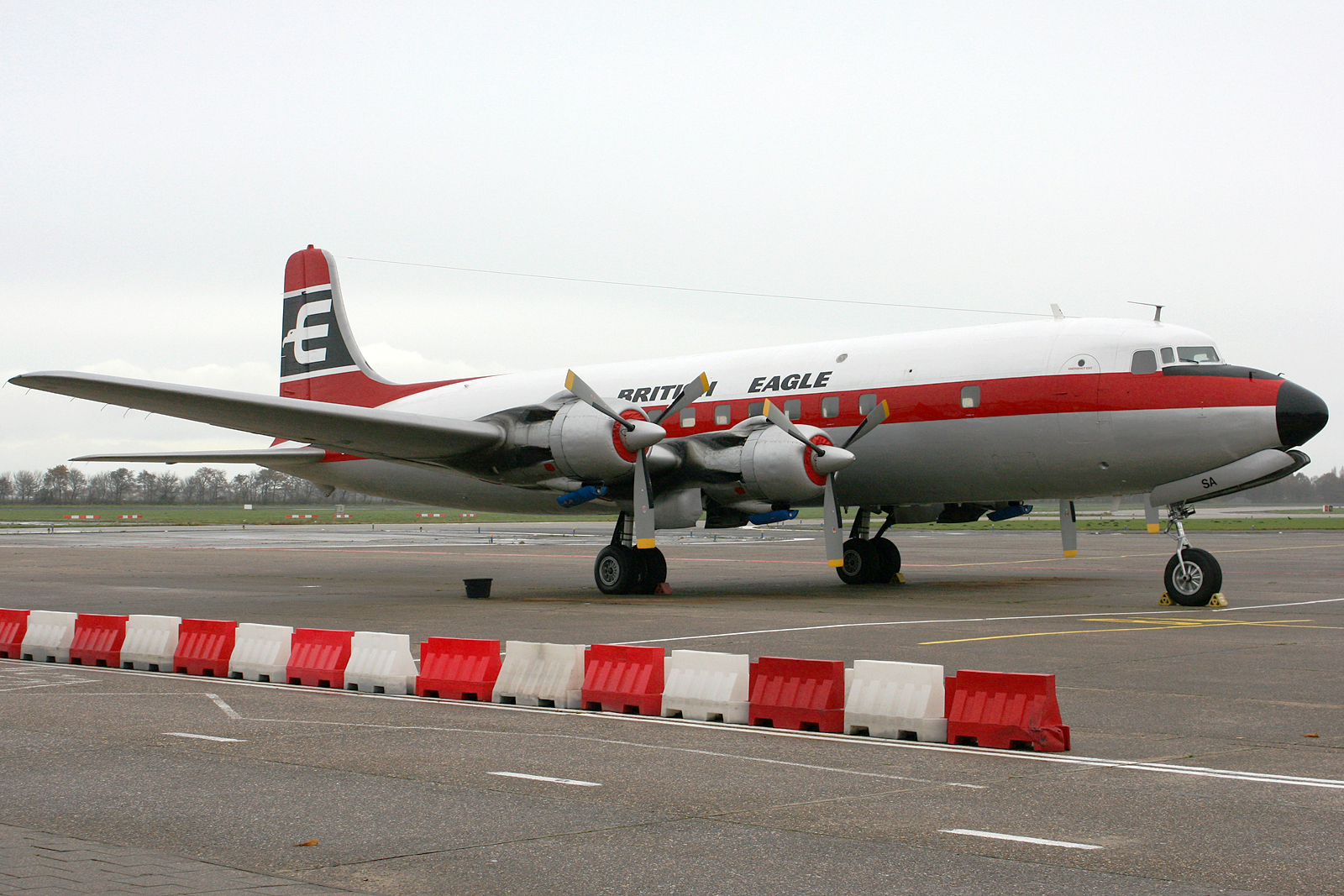 Full size: Atlantic Airlines Douglas DC-6 Liftmaster G-APSA at Rotterdam The Hague Airport