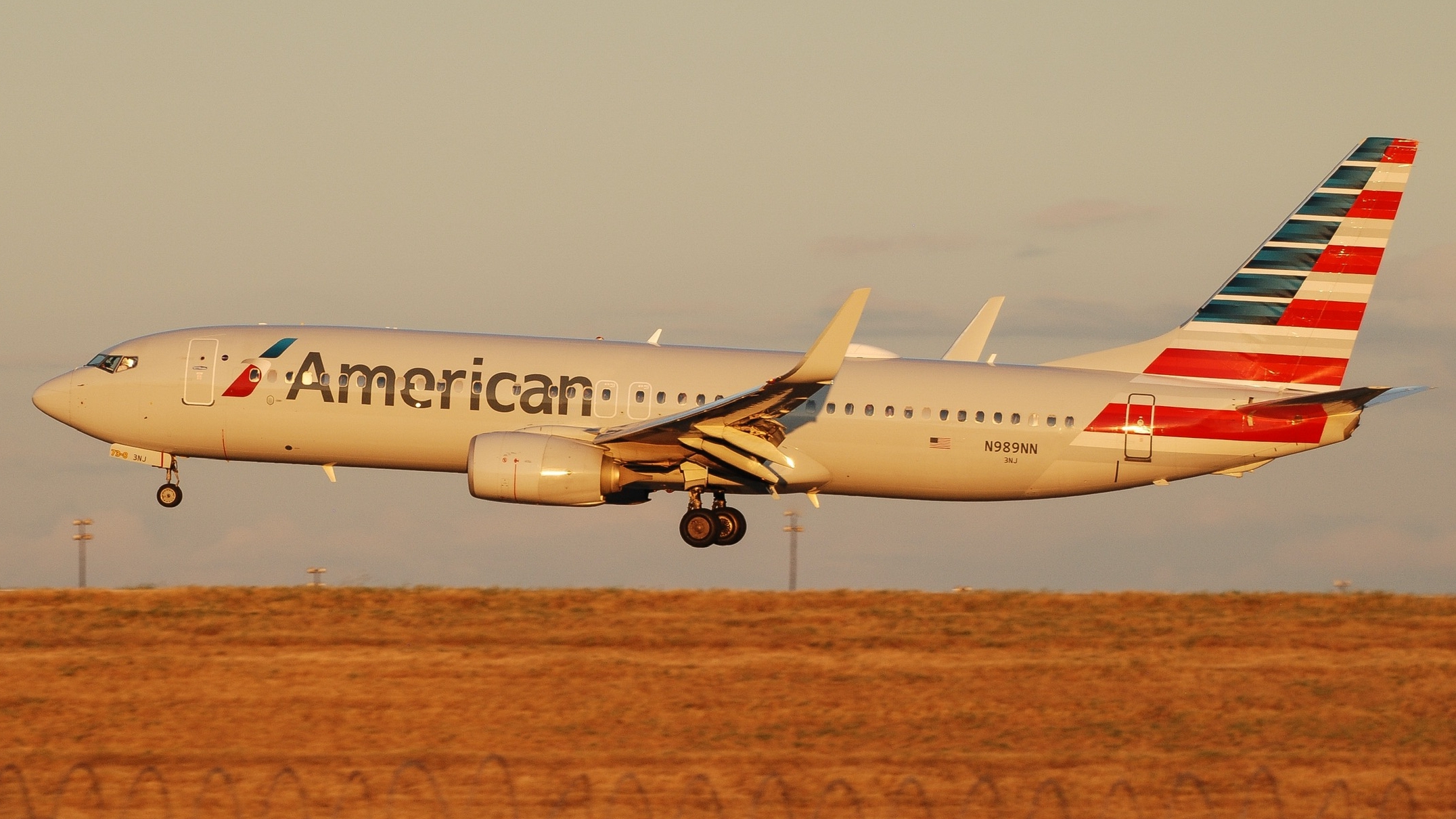 Full size: American Airlines Boeing 737-800 N989NN at Dallas-Fort Worth International Airport