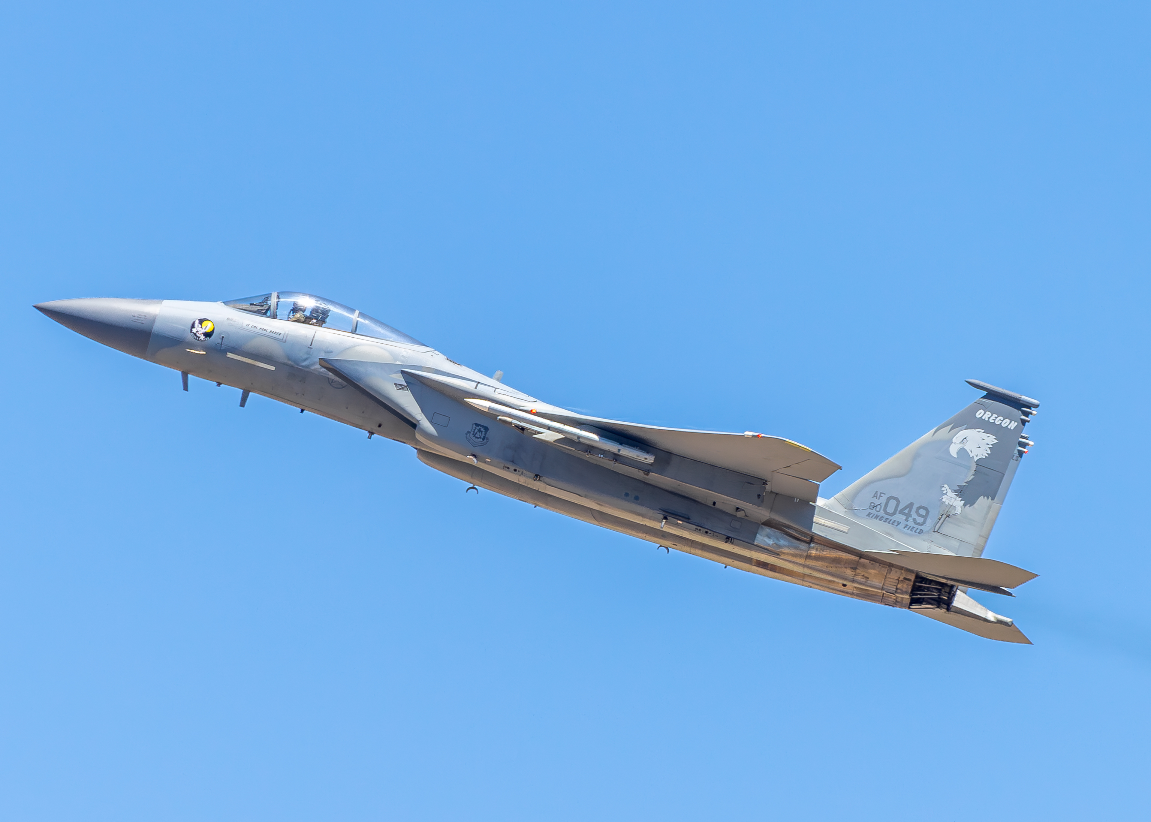 Full size: Oregon Air National Guard McDonnell Douglas F-15 Eagle 80-0049 at Klamath Falls Airport