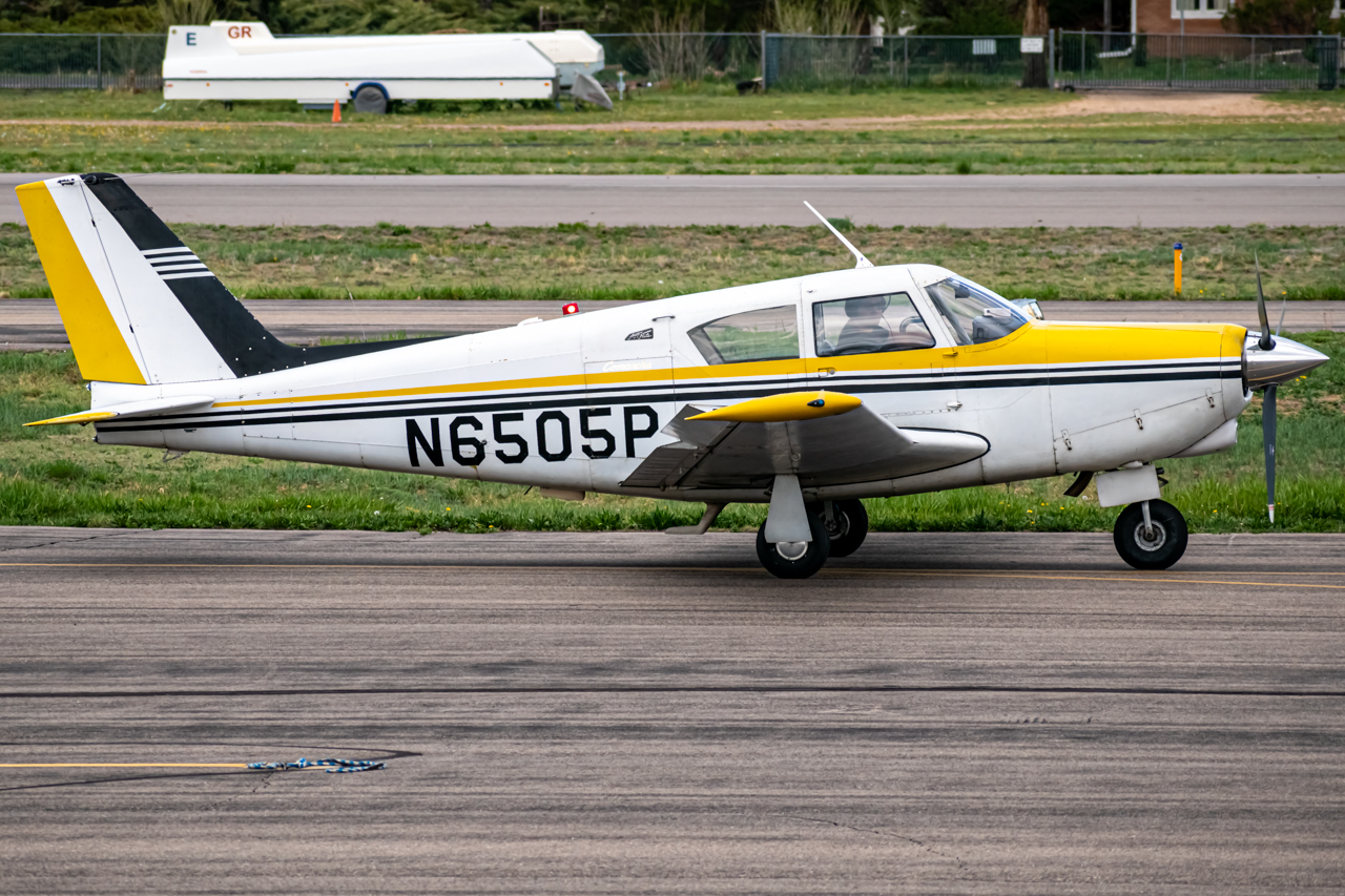 Full size: PRIVATE Piper 24 Comanche  N6505P at Boulder Municipal Airport