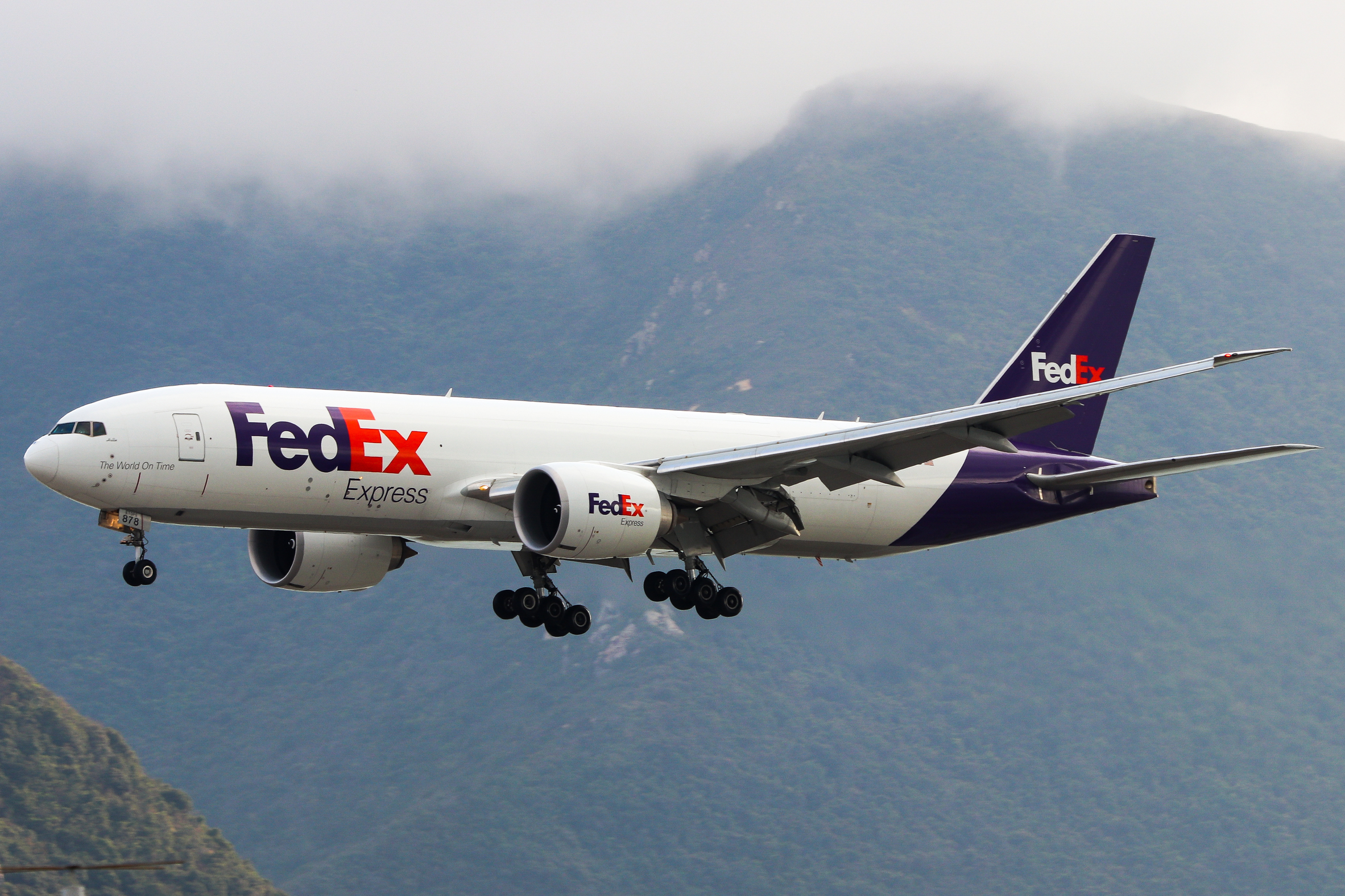 Full size: FedEx Boeing 777-F N878FD at Hong Kong International Airport