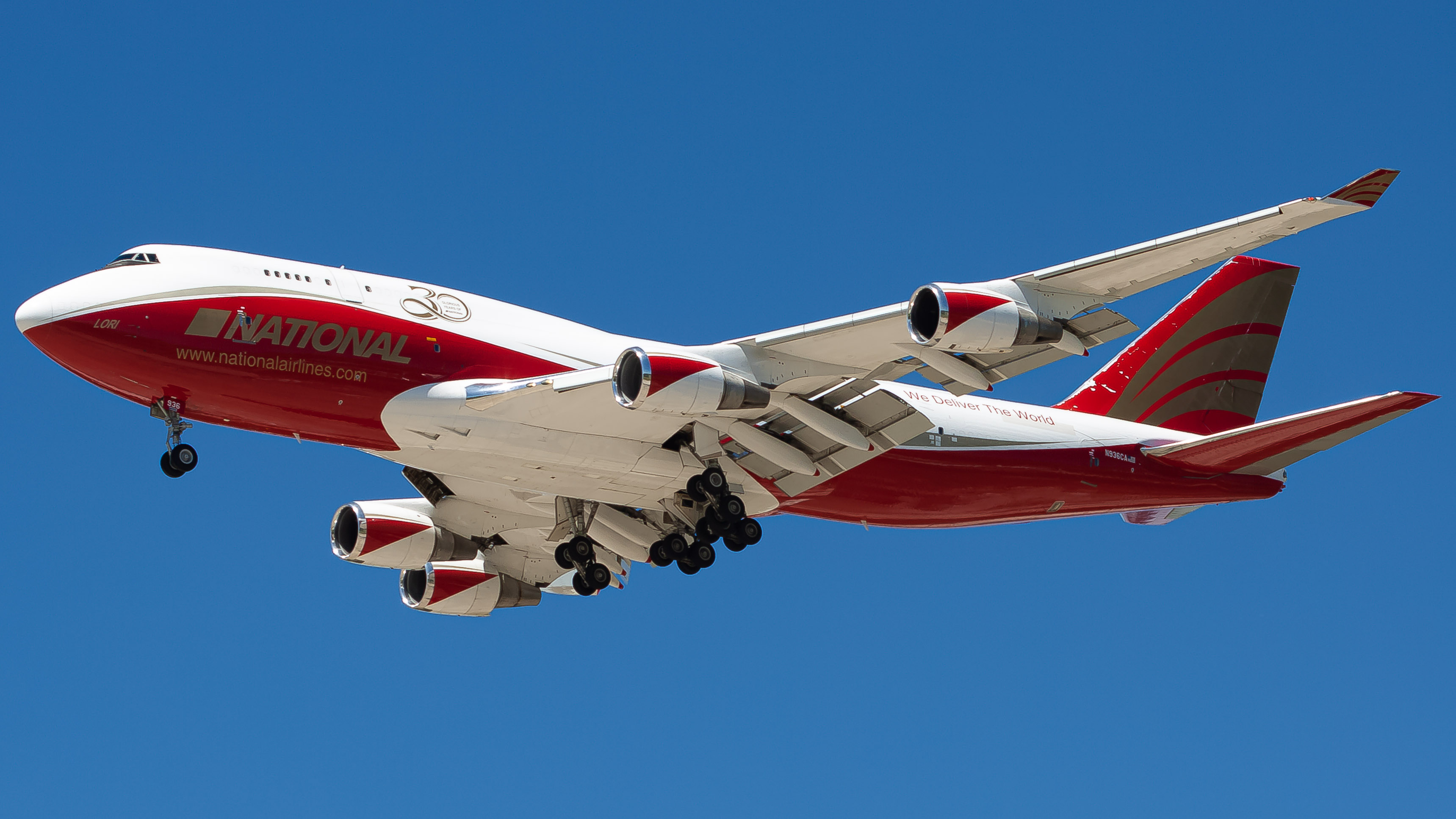 Full size: National Airlines Boeing 747-400BCF N936CA at Houston-George Bush Intercontinental Airport