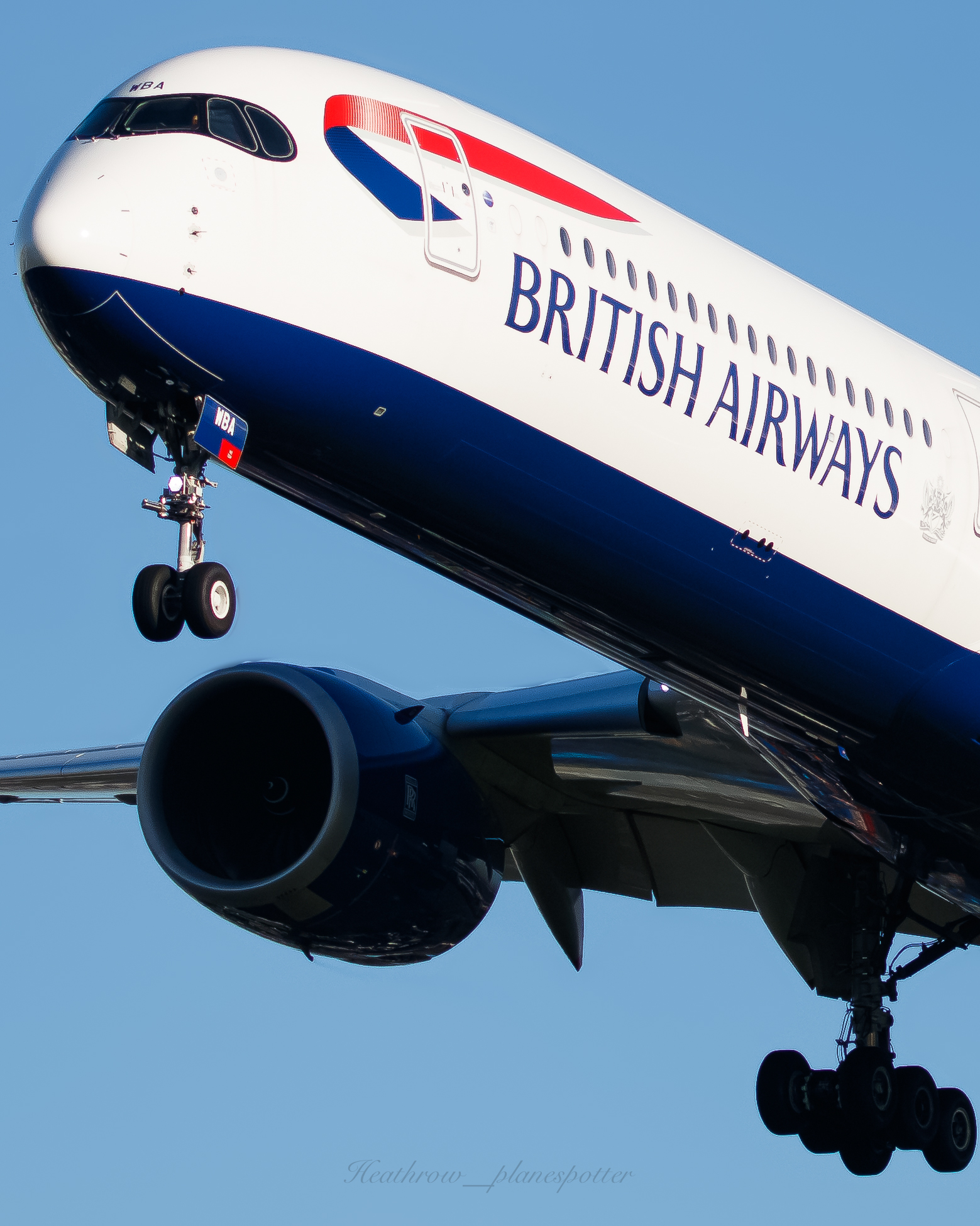 Full size: British Airways Airbus A350-1000 G-XWBA at London Heathrow International Airport