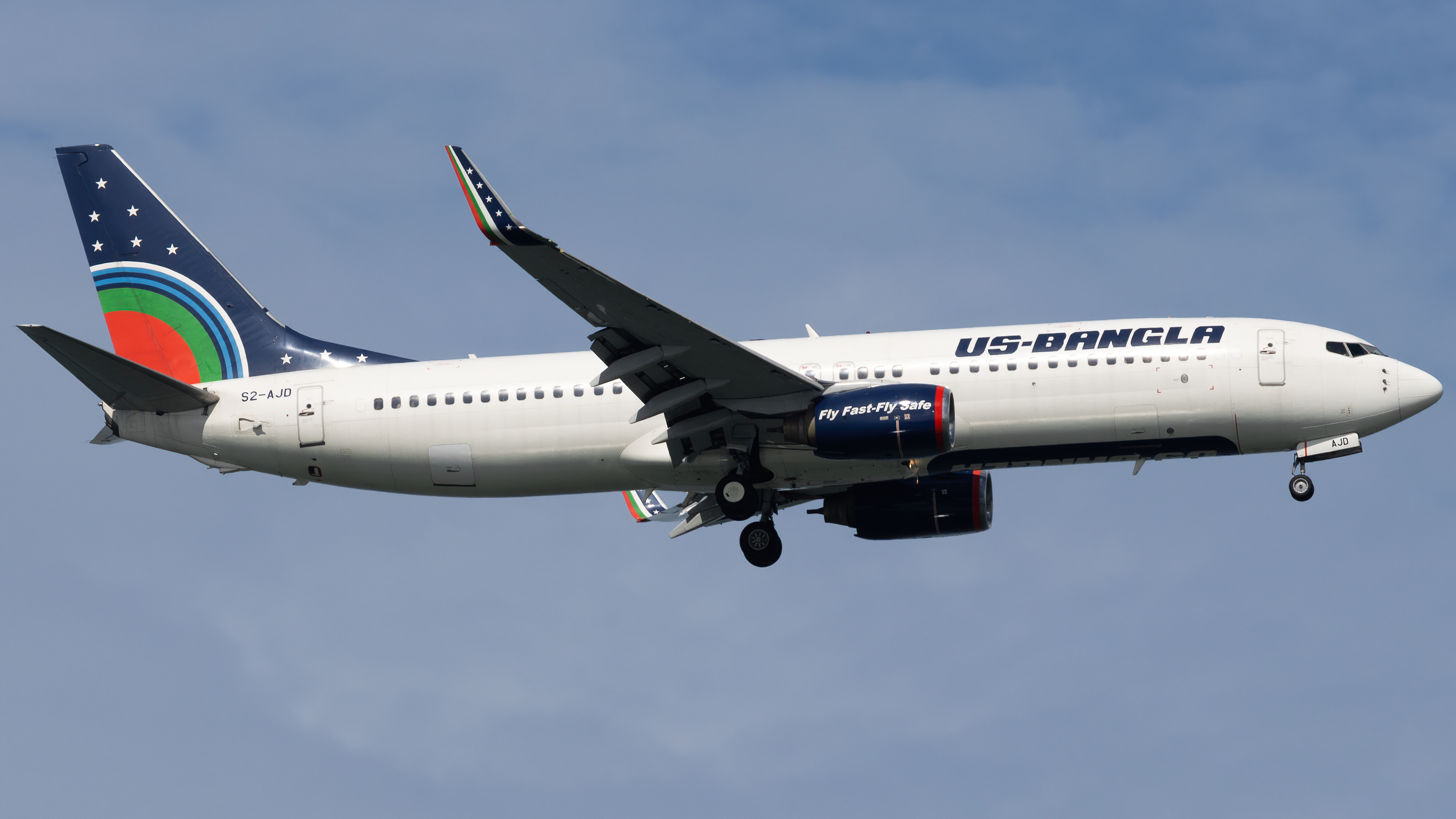 Full size: US-BANGLA Airlines Boeing 737-800 S2-AJD at Singapore-Changi Airport