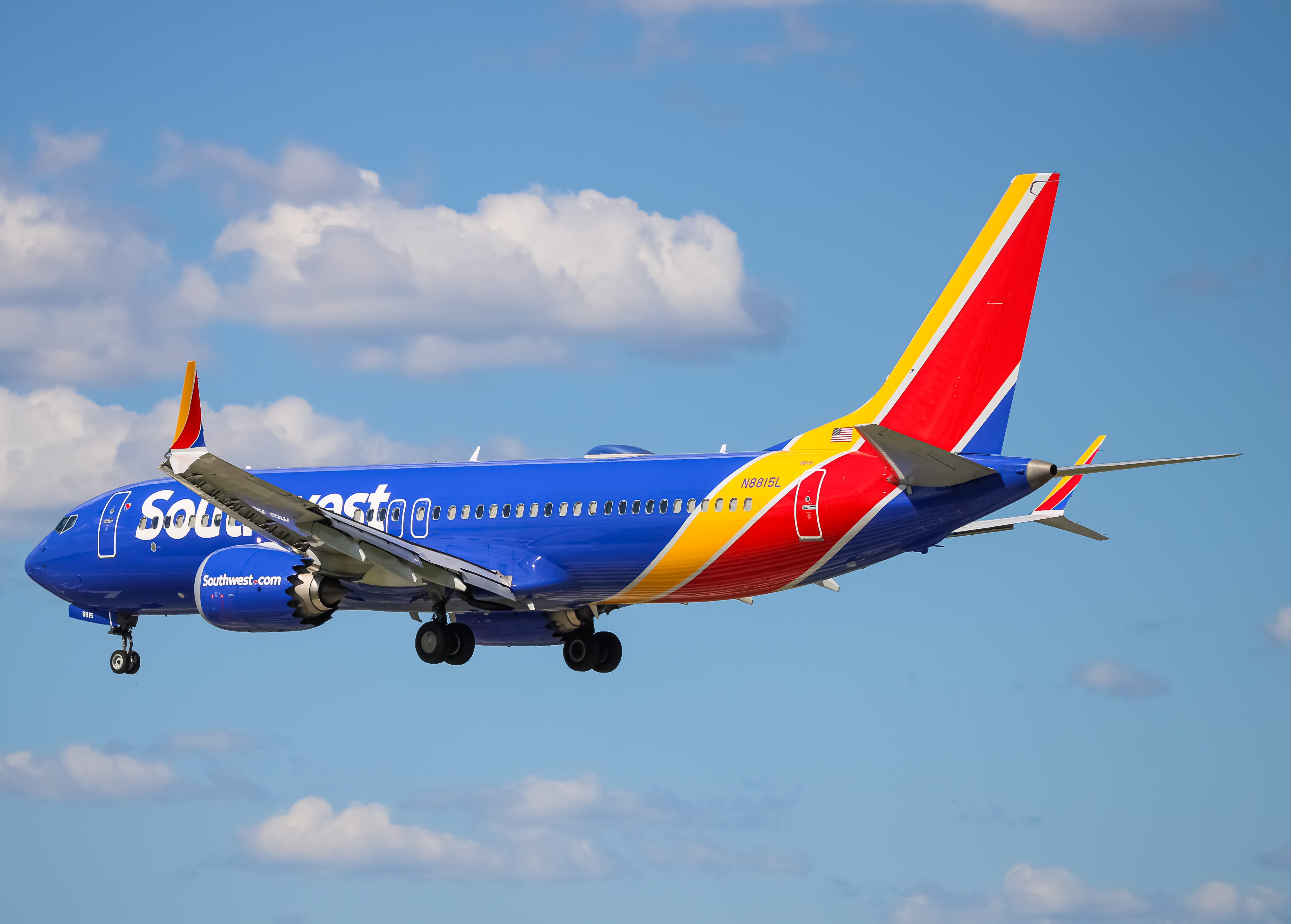 Full size: Southwest Airlines Boeing 737 MAX 8 N8815L at Baltimore/Washington International Thurgood Marshall Airport