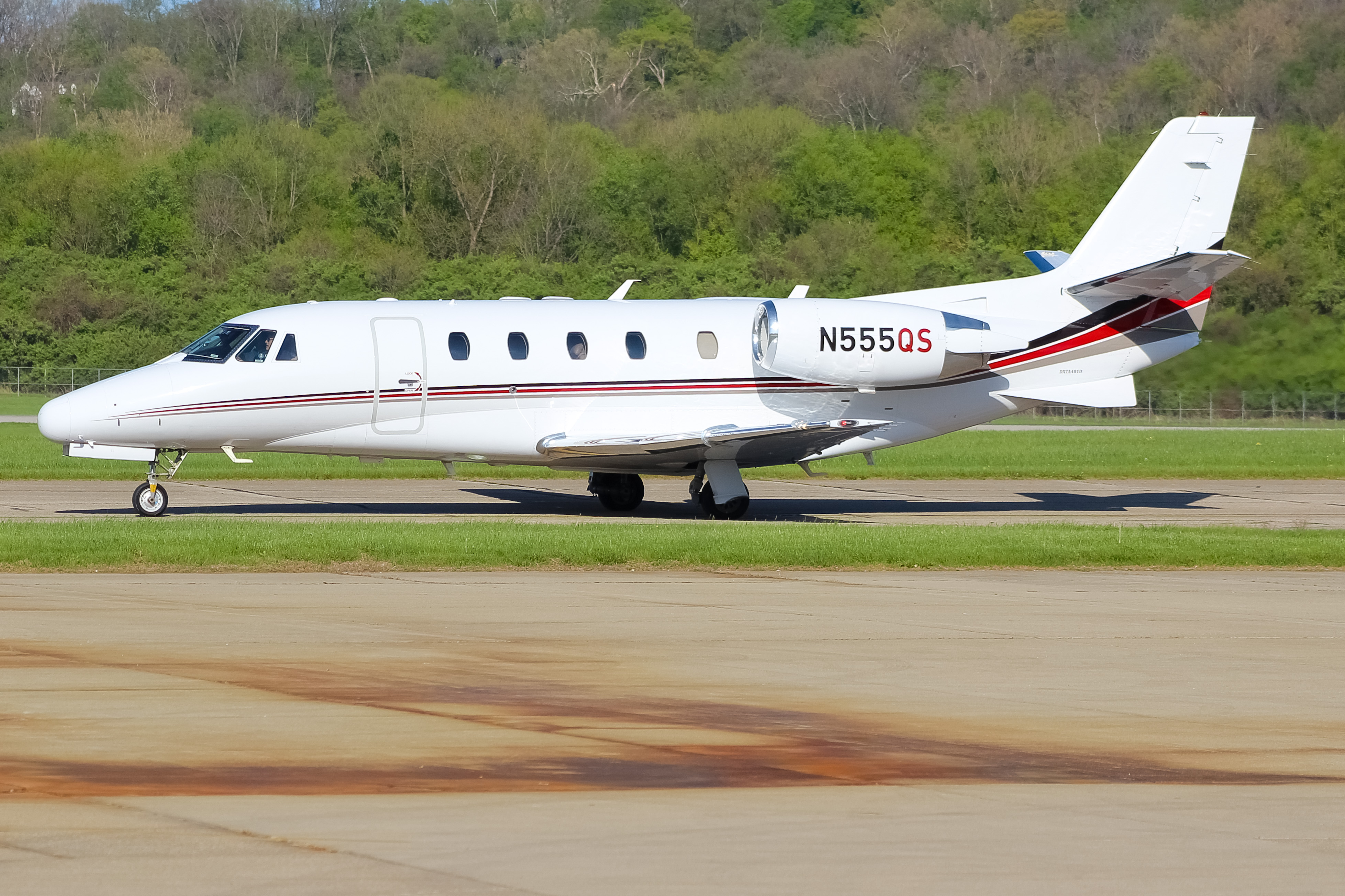 Full size: NetJets Cessna Citation 560XL Excel N555QS at Cincinnati Municipal Airport/Lunken Field