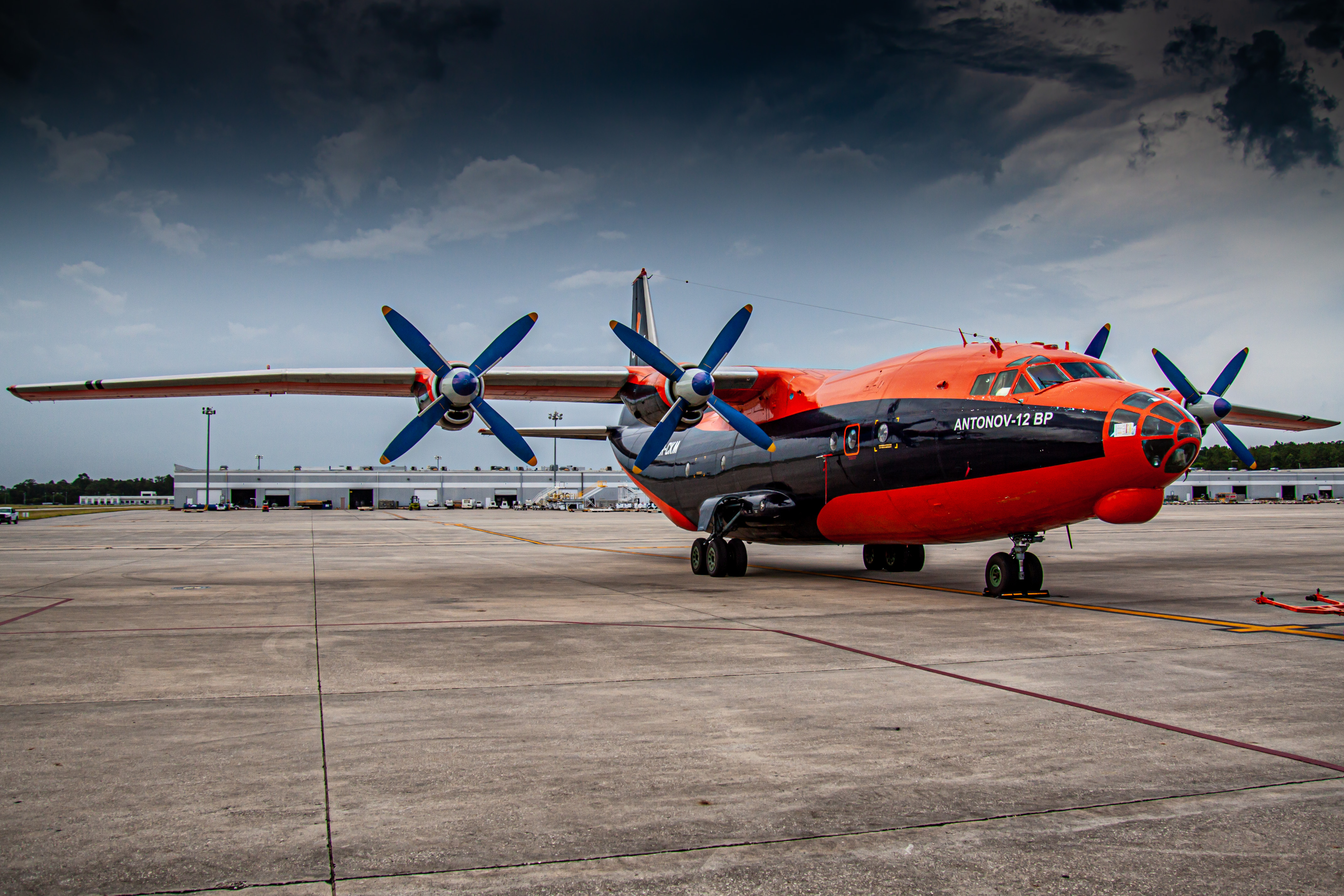 Full size: CAVOK AIR Antonov An-12BP UR-CKM at Houston-George Bush Intercontinental Airport