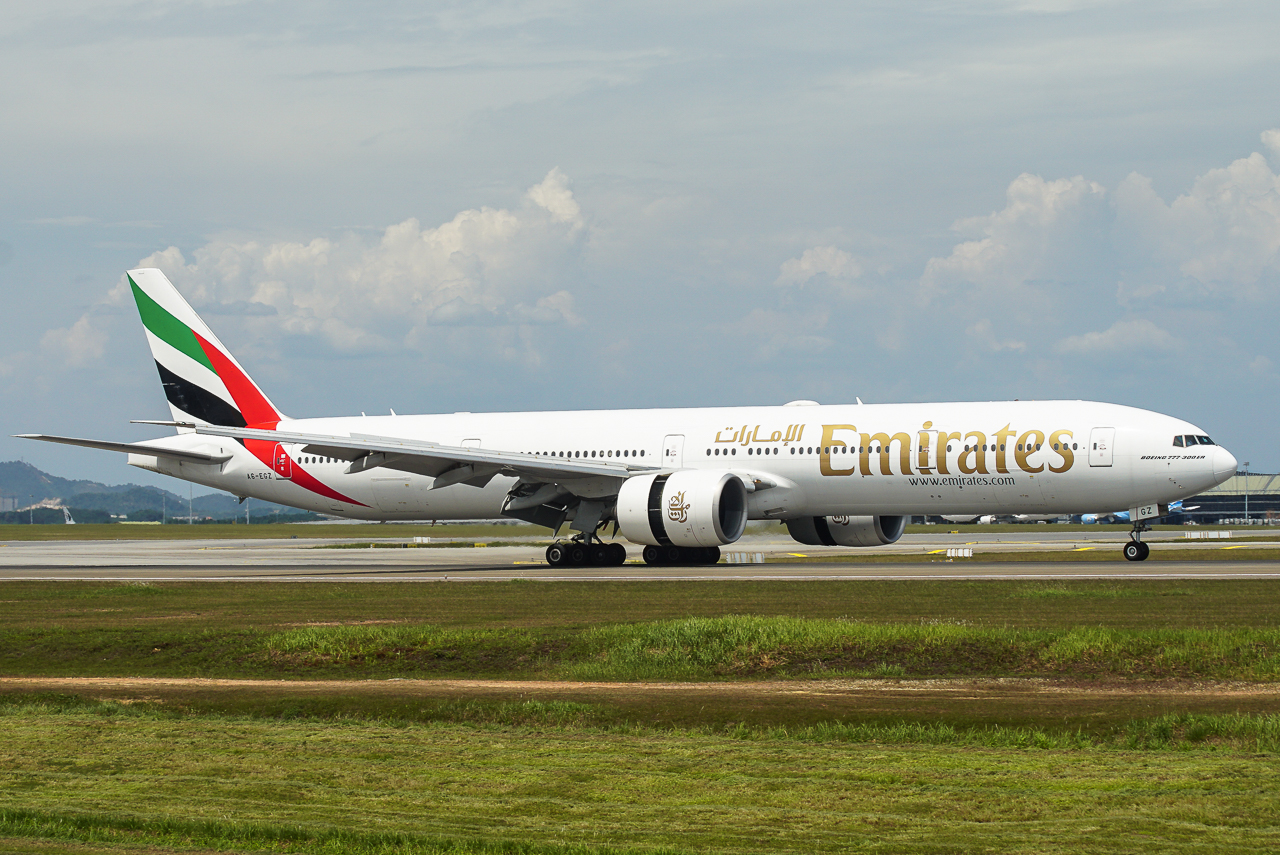 Full size: Emirates Boeing 777-300ER A6-EGZ at Kuala Lumpur International Airport