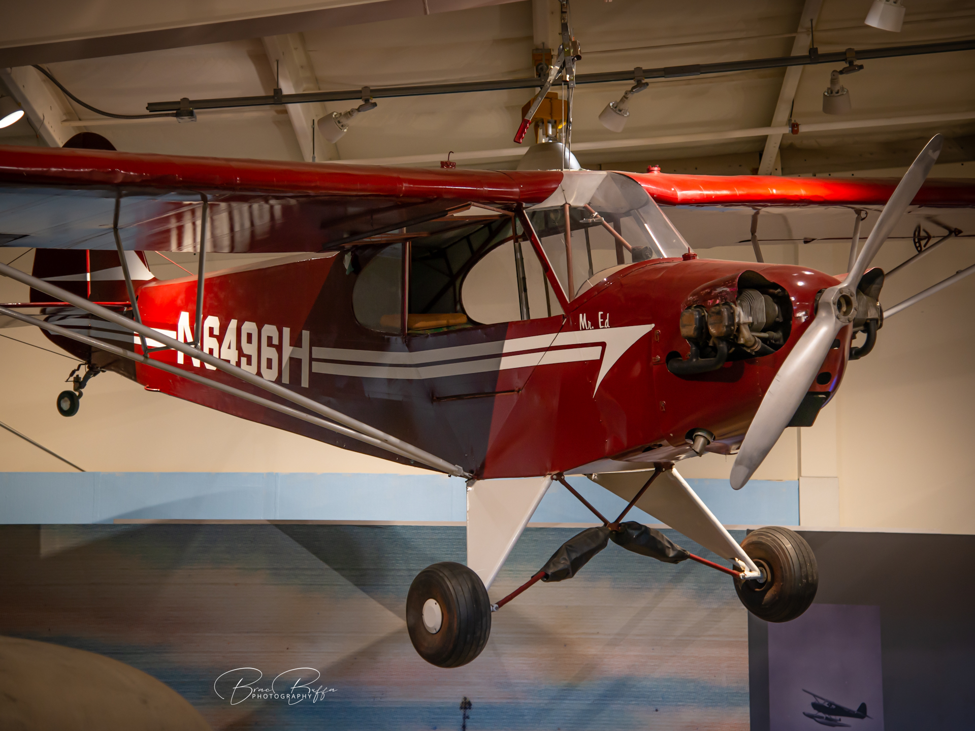 Full size: PRIVATE Piper J3C cub N6496H at Rockland Knox County Regional Airport