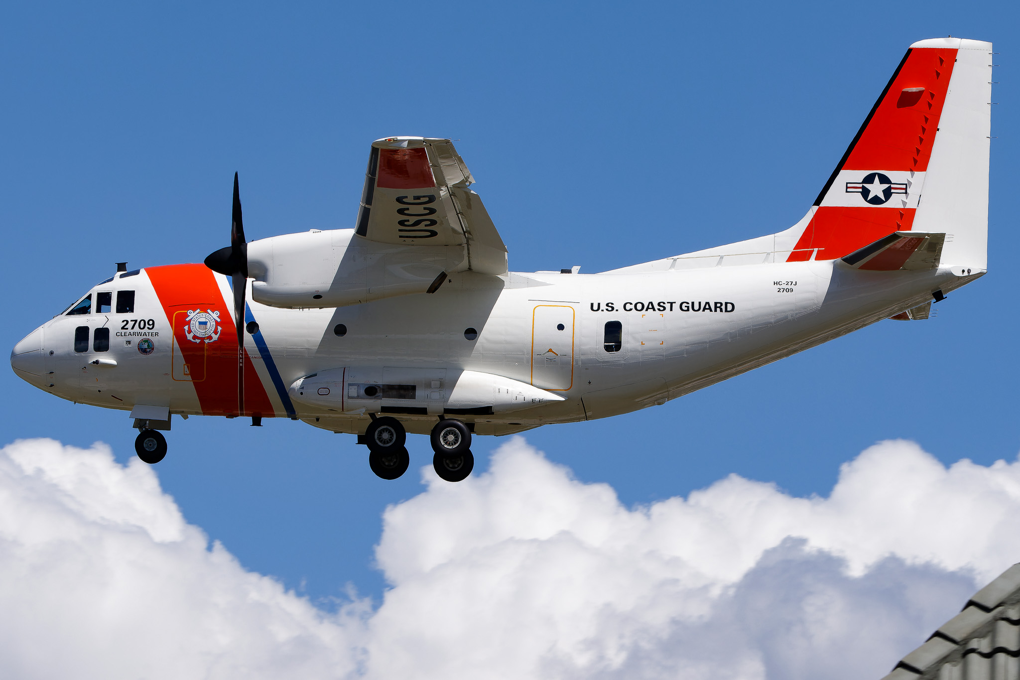 Full size: US Coast Guard (USCG) Alenia C-27J Spartan 2709 at St. Petersburg Clearwater International Airport