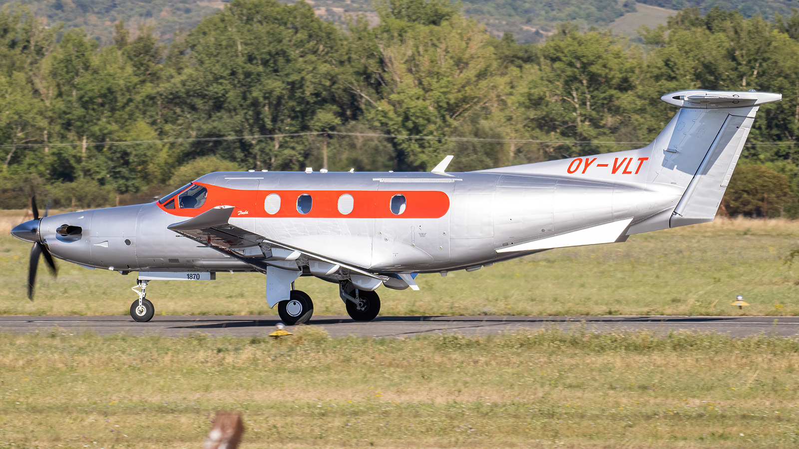 Full size: Air Alsie Pilatus PC-12 OY-VLT at Piestany Airport