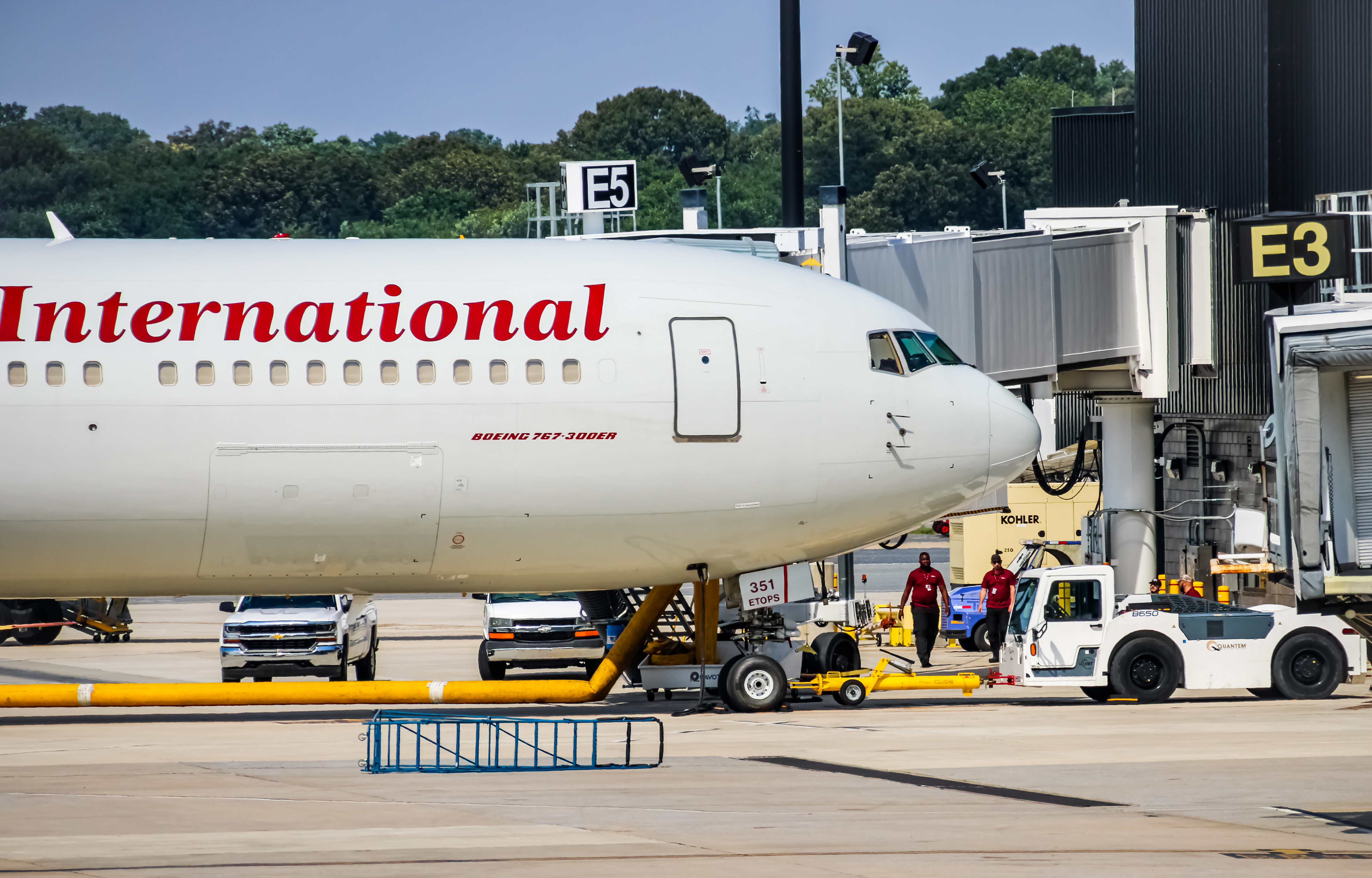 Full size: Omni Air International Boeing 767-300ER N351AX at Baltimore/Washington International Thurgood Marshall Airport