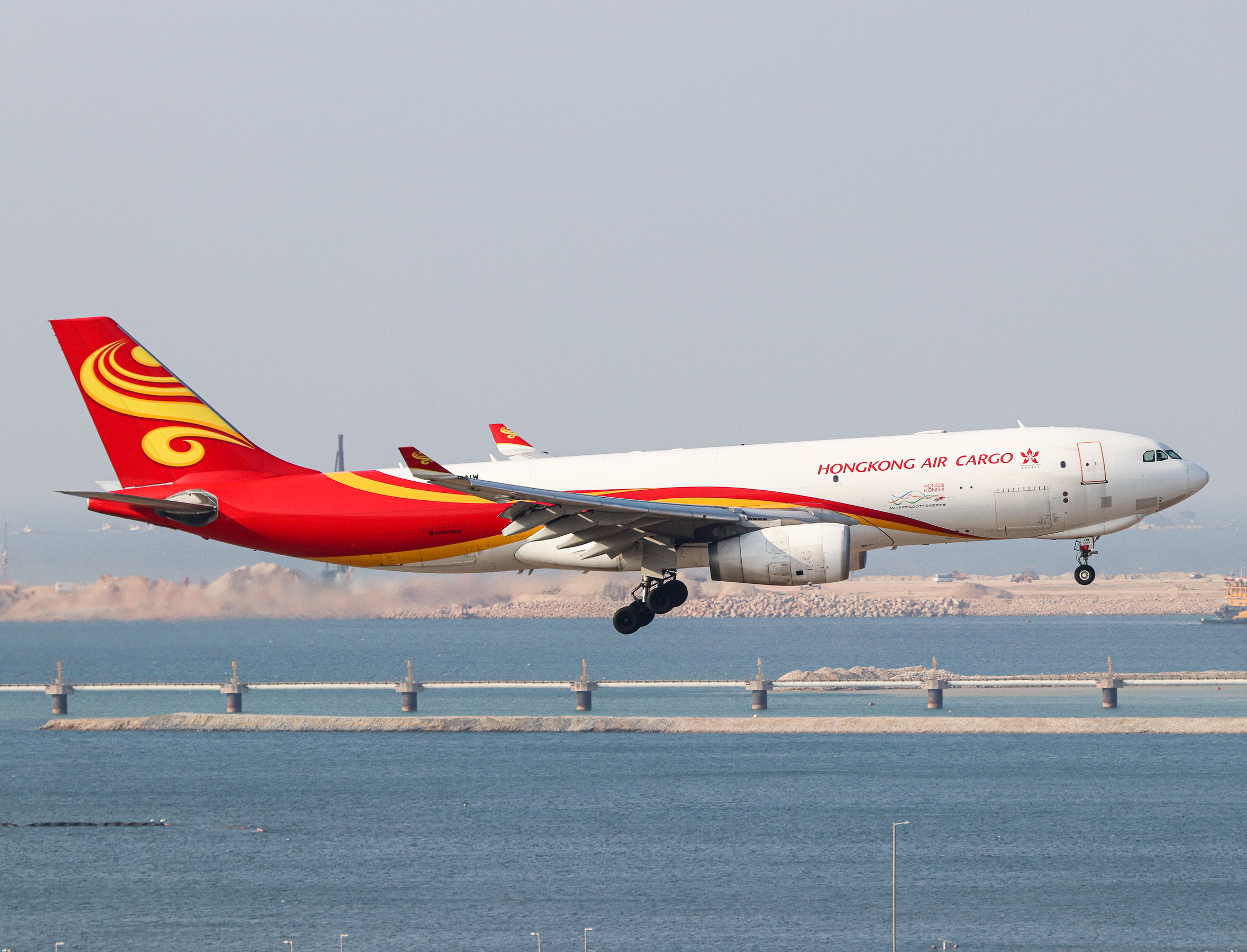 Full size: Hong Kong Air Cargo Airbus A330-200F B-LNW at Hong Kong International Airport