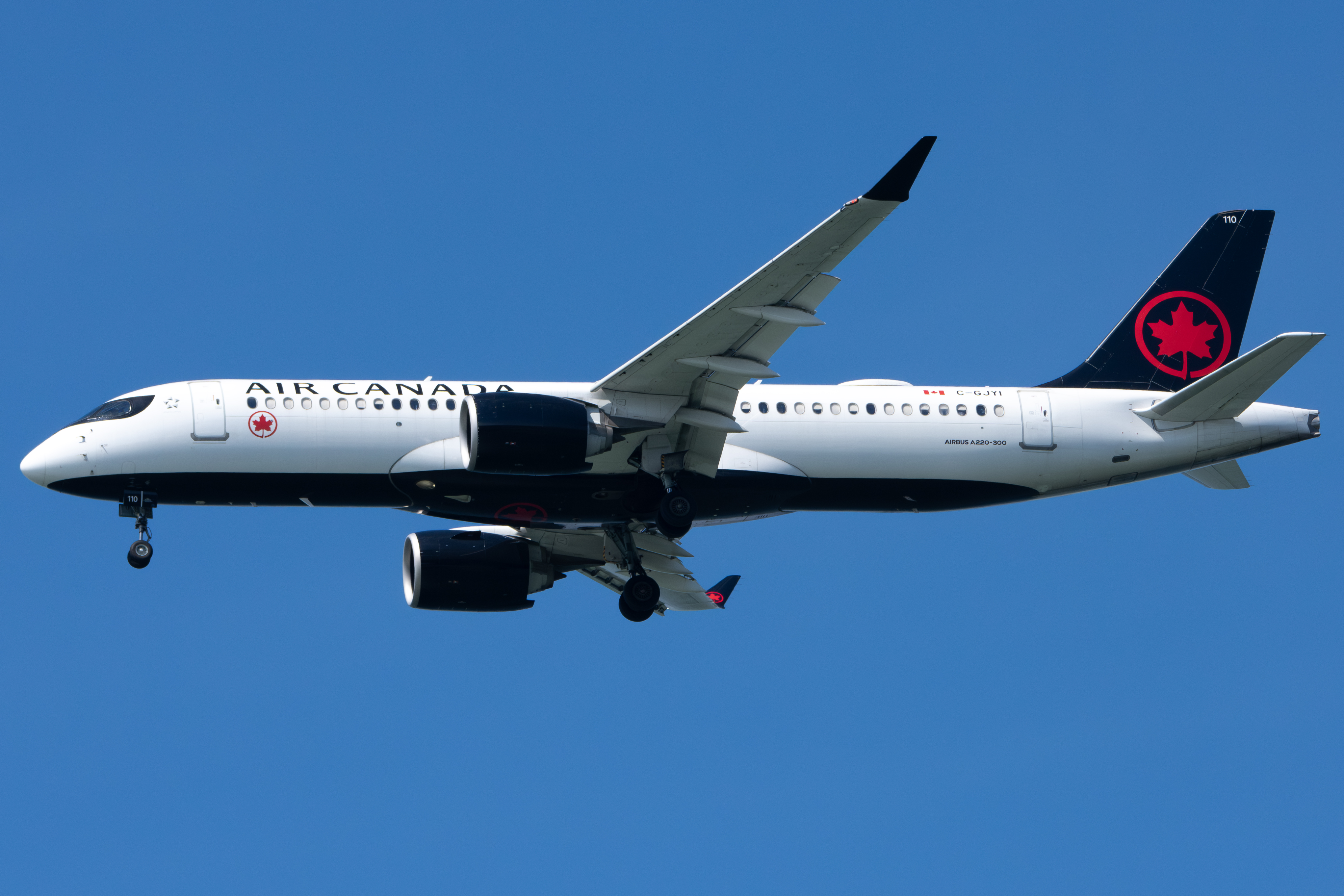 Full size: Air Canada Airbus A220-300 C-GJYI at San Francisco International Airport