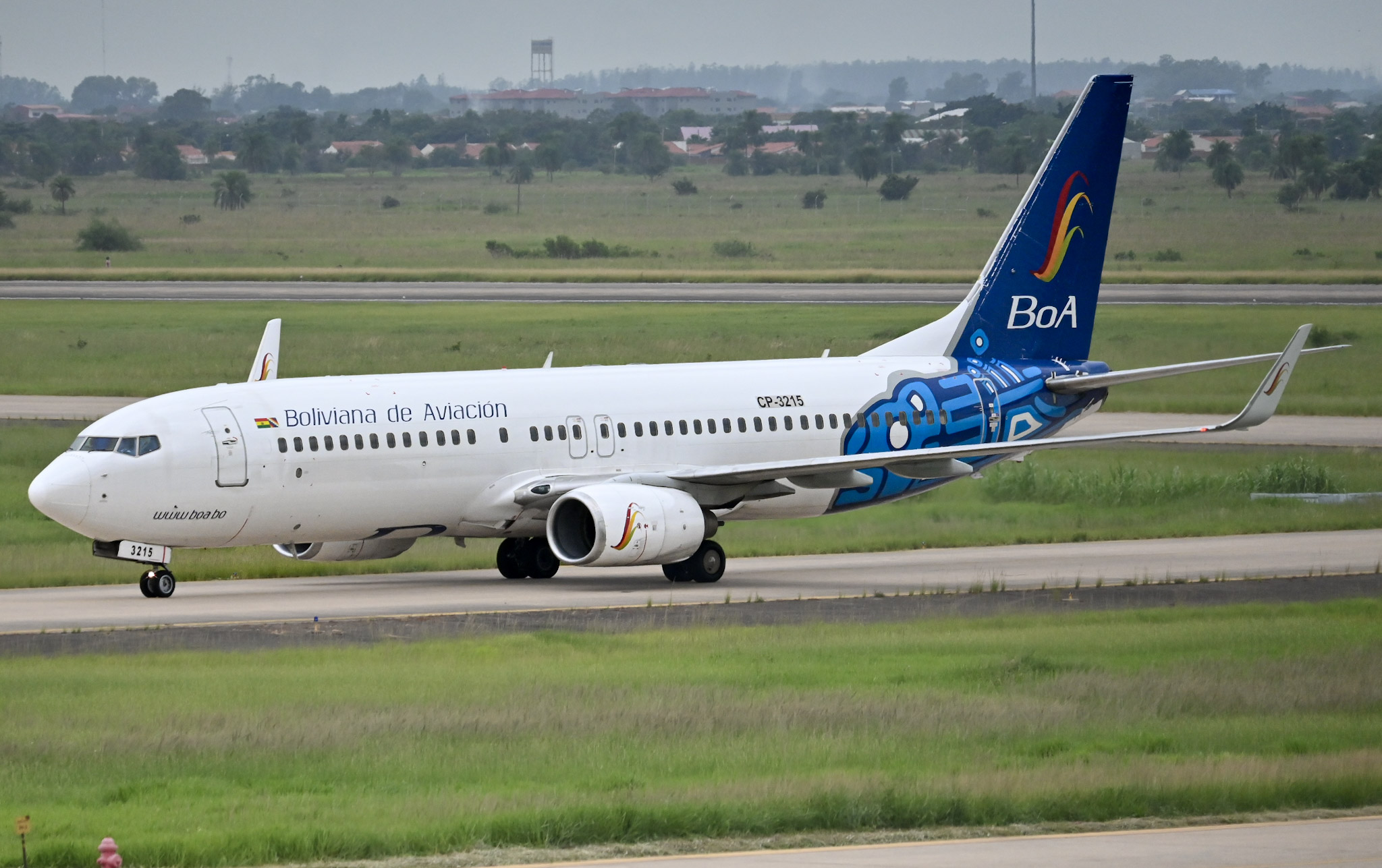 Full size:  Boliviana de Aviación Boeing 737-800 CP-3215 at Santa Cruz Viru Viru International Airport