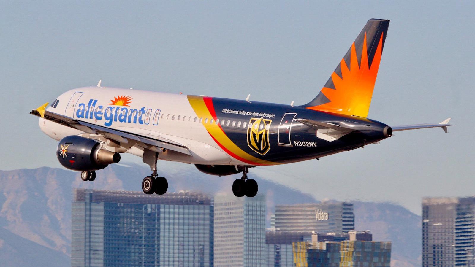 Full size: Allegiant Airlines Airbus A319 N302NV at Harry Reid International Airport