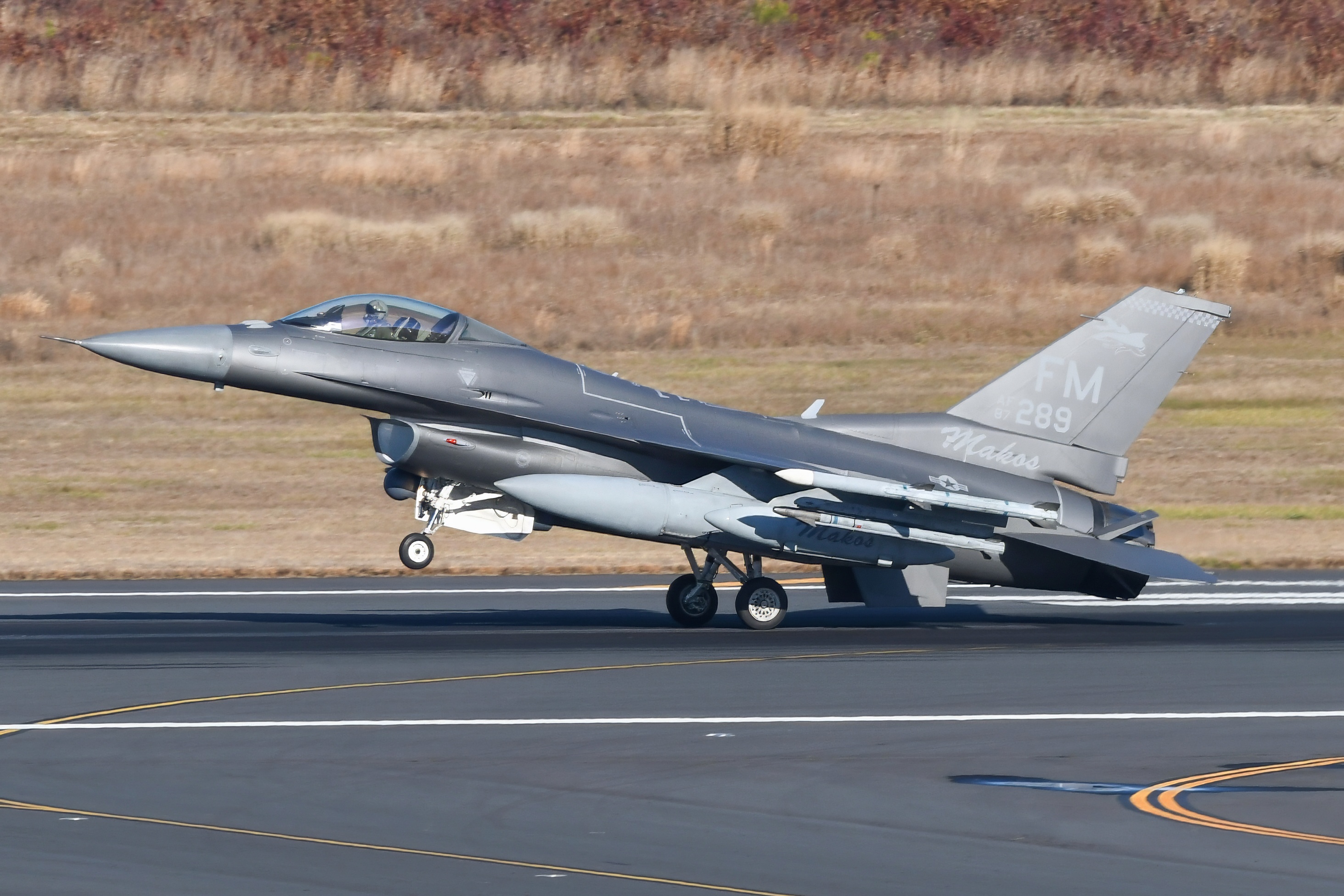 Full size: USAF - United States Air Force General Dynamics F-16 Fighting Falcon 87-0289 at Atlantic City International Airport