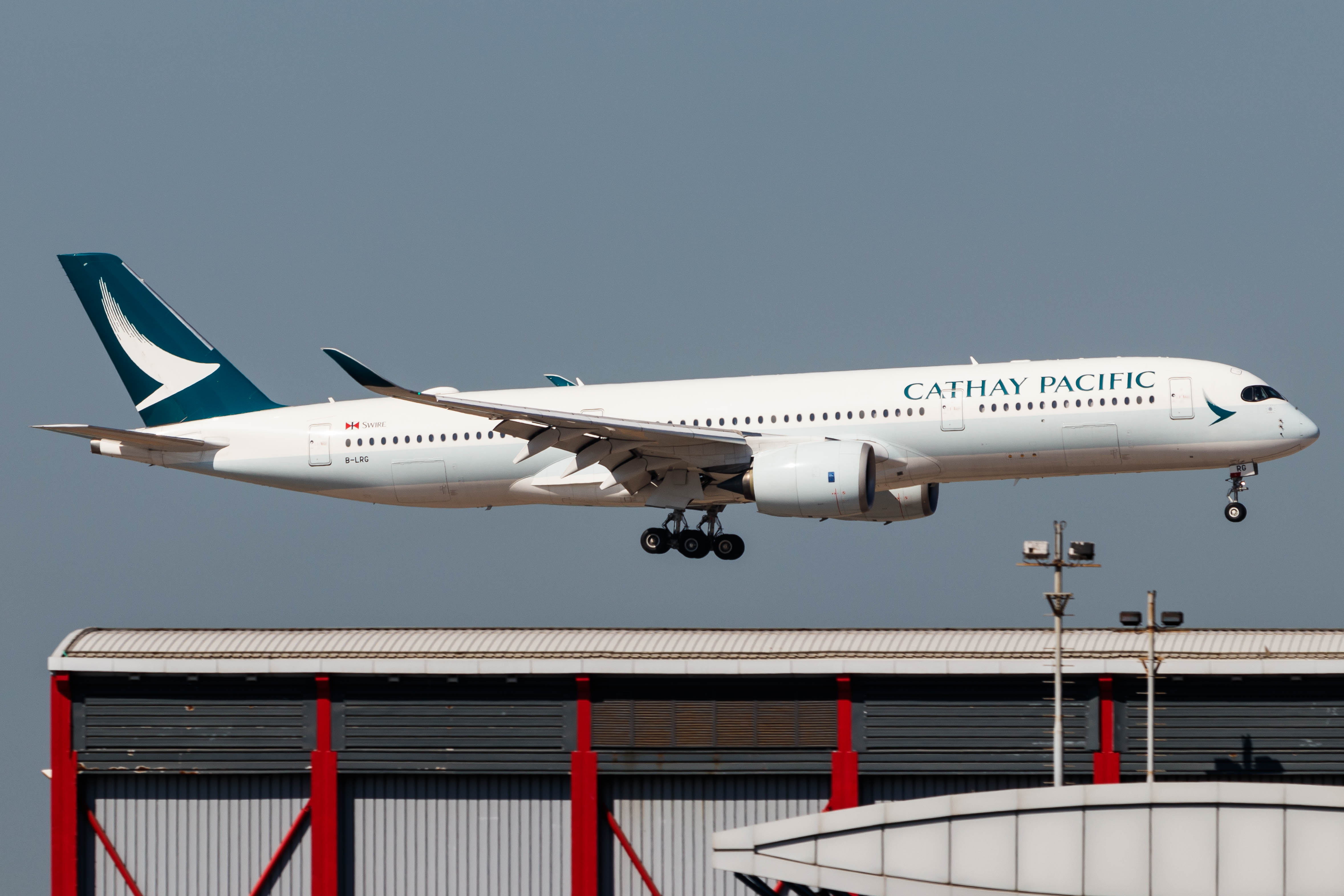 Full size: Cathay Pacific Airbus A350-900 B-LRG at Hong Kong International Airport