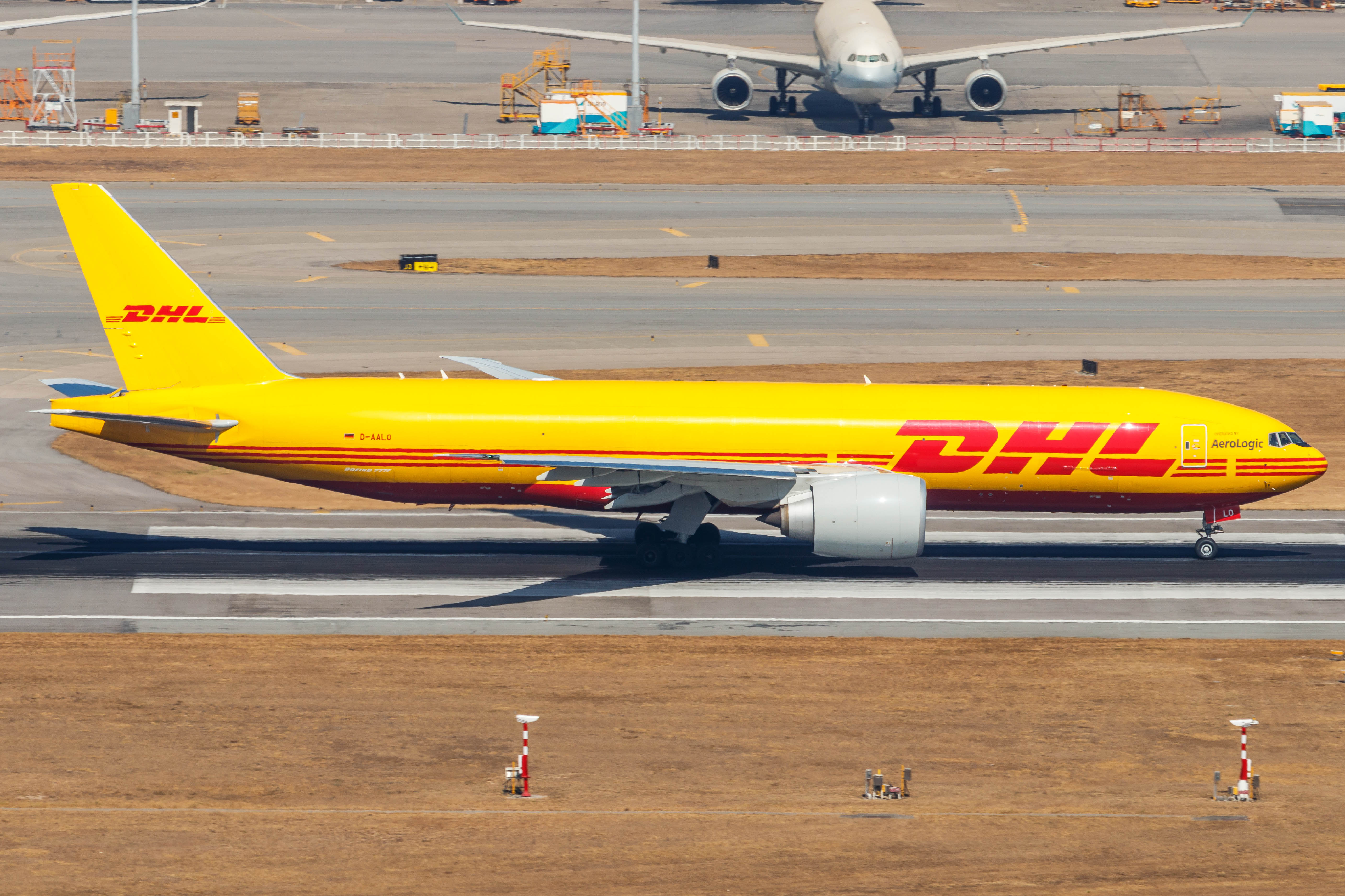 Full size: DHL Boeing 777-F D-AALO at Hong Kong International Airport