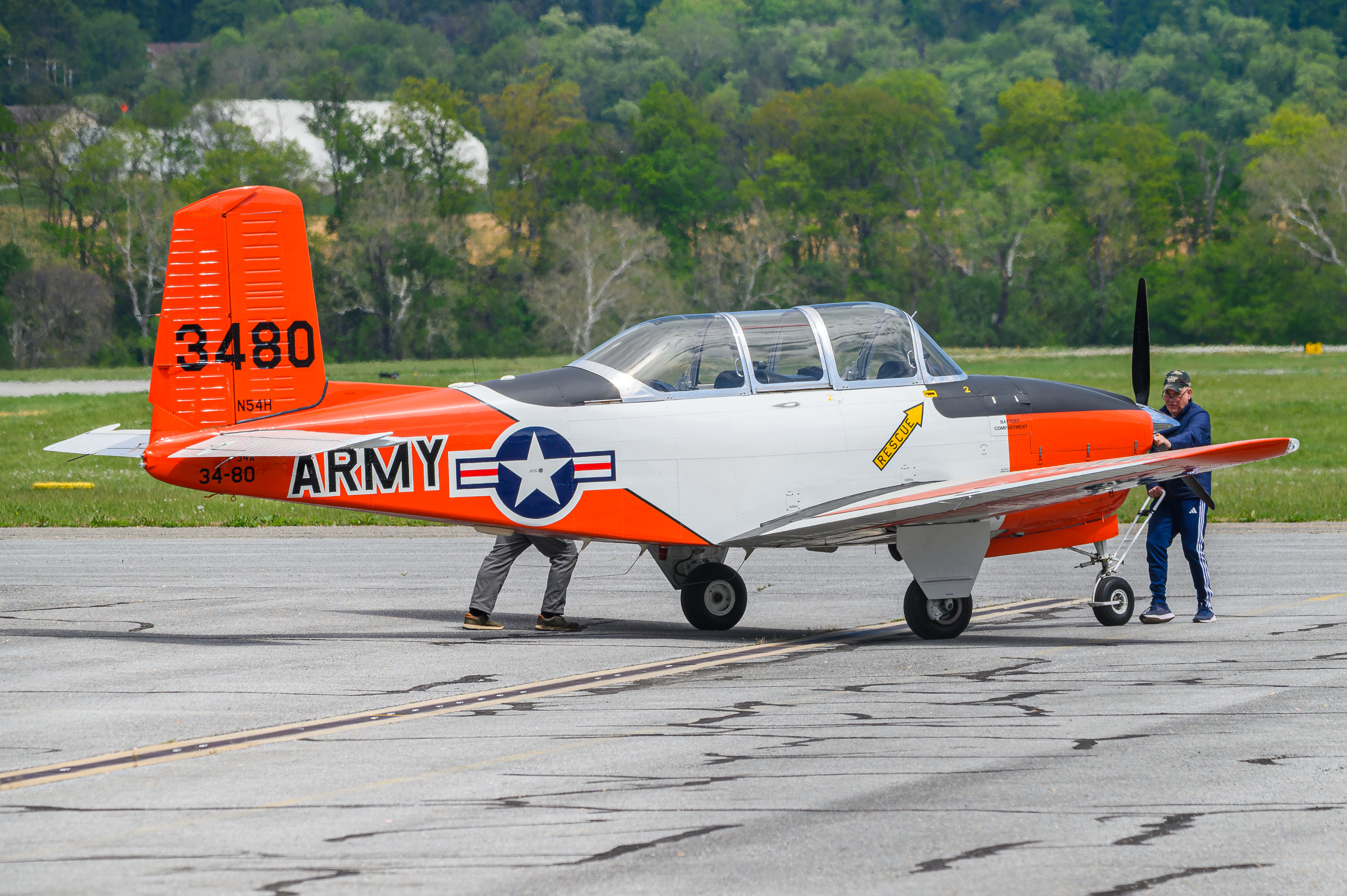 Full size: PRIVATE Beechcraft T-34 Mentor  N54H at Frederick Municipal Airport