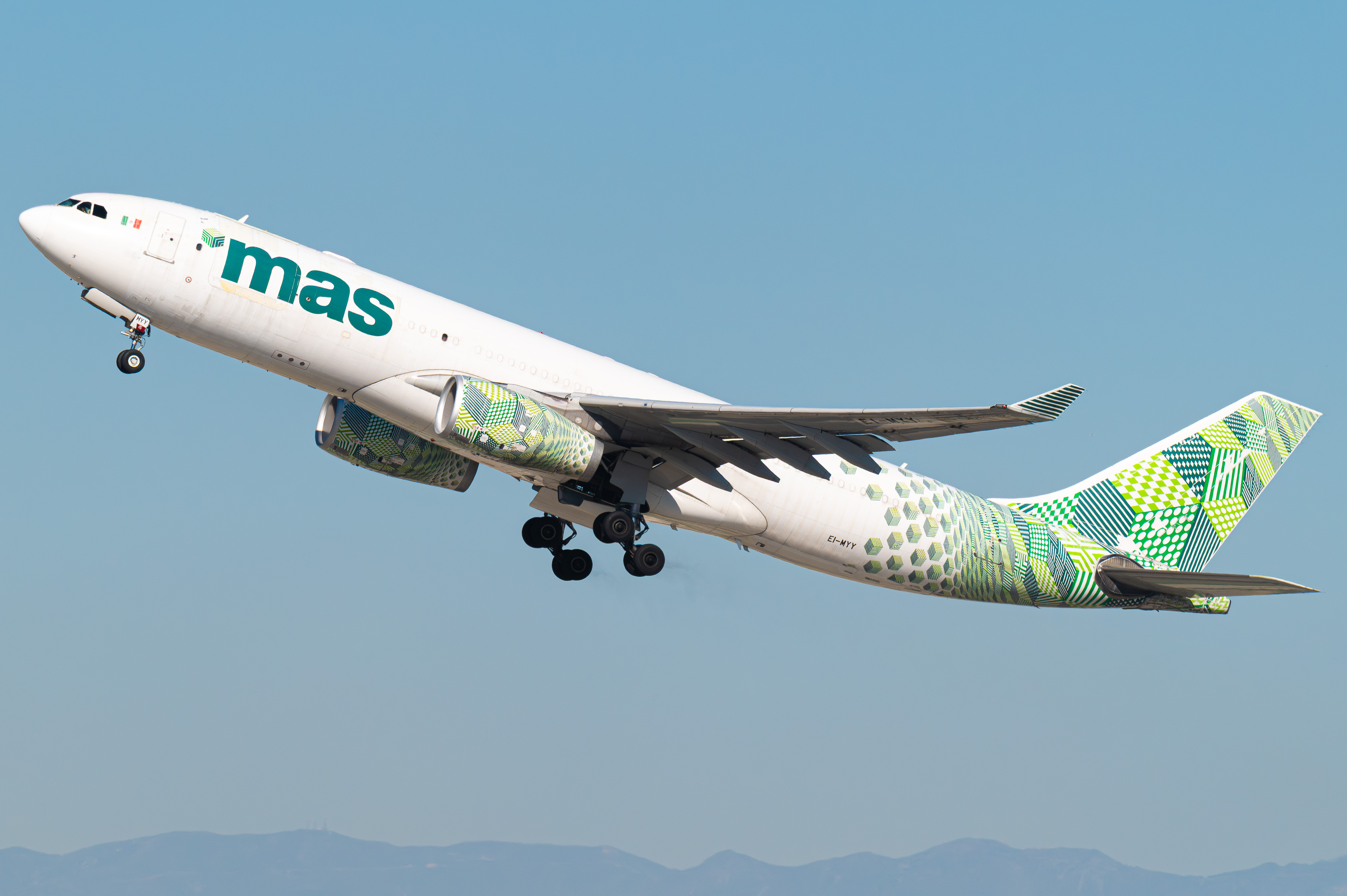 Full size: MasAir Airbus A330-200F EI-MYY at Los Angeles International Airport