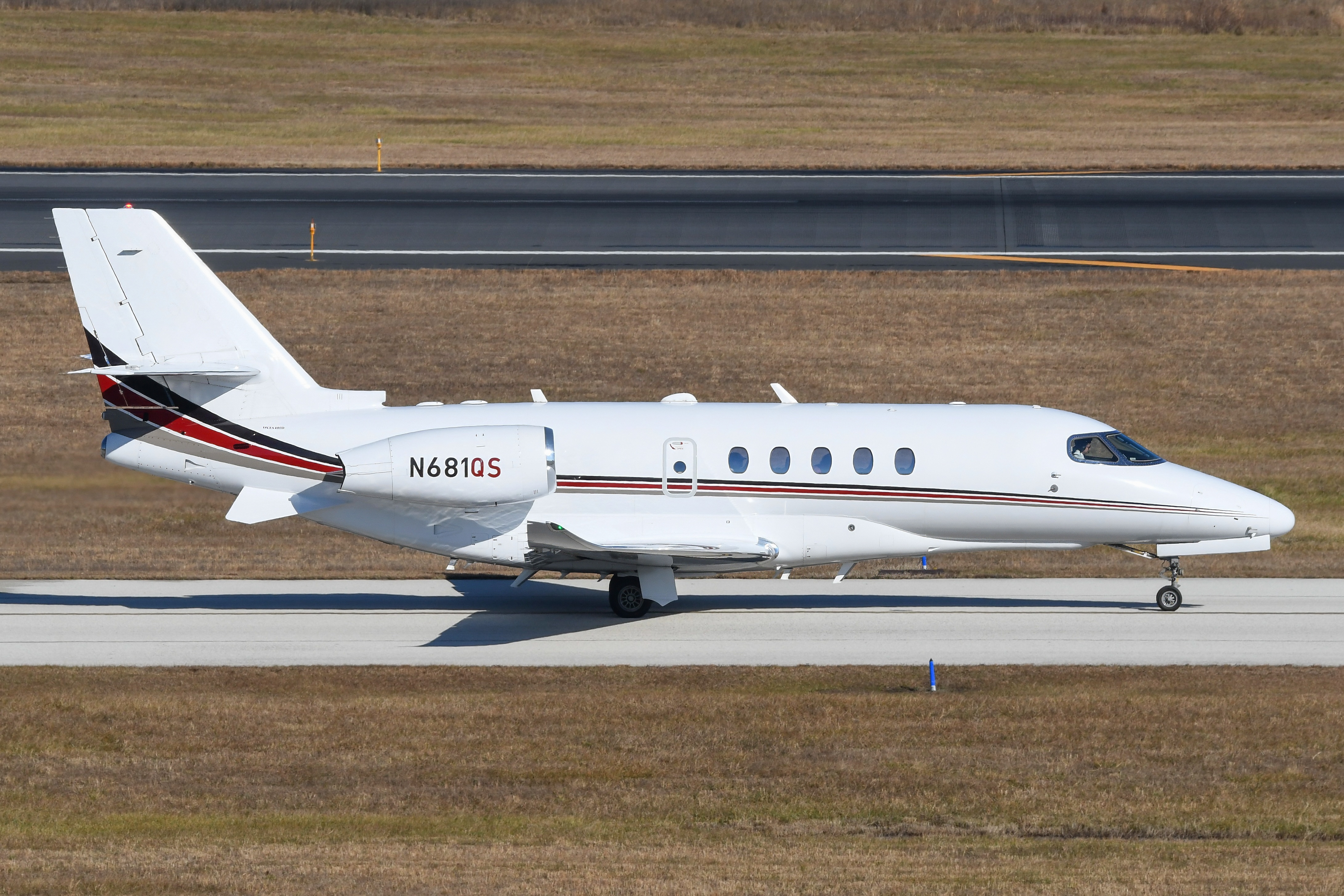Full size: NetJets Cessna 680 Citation Latitude N681QS at Atlantic City International Airport