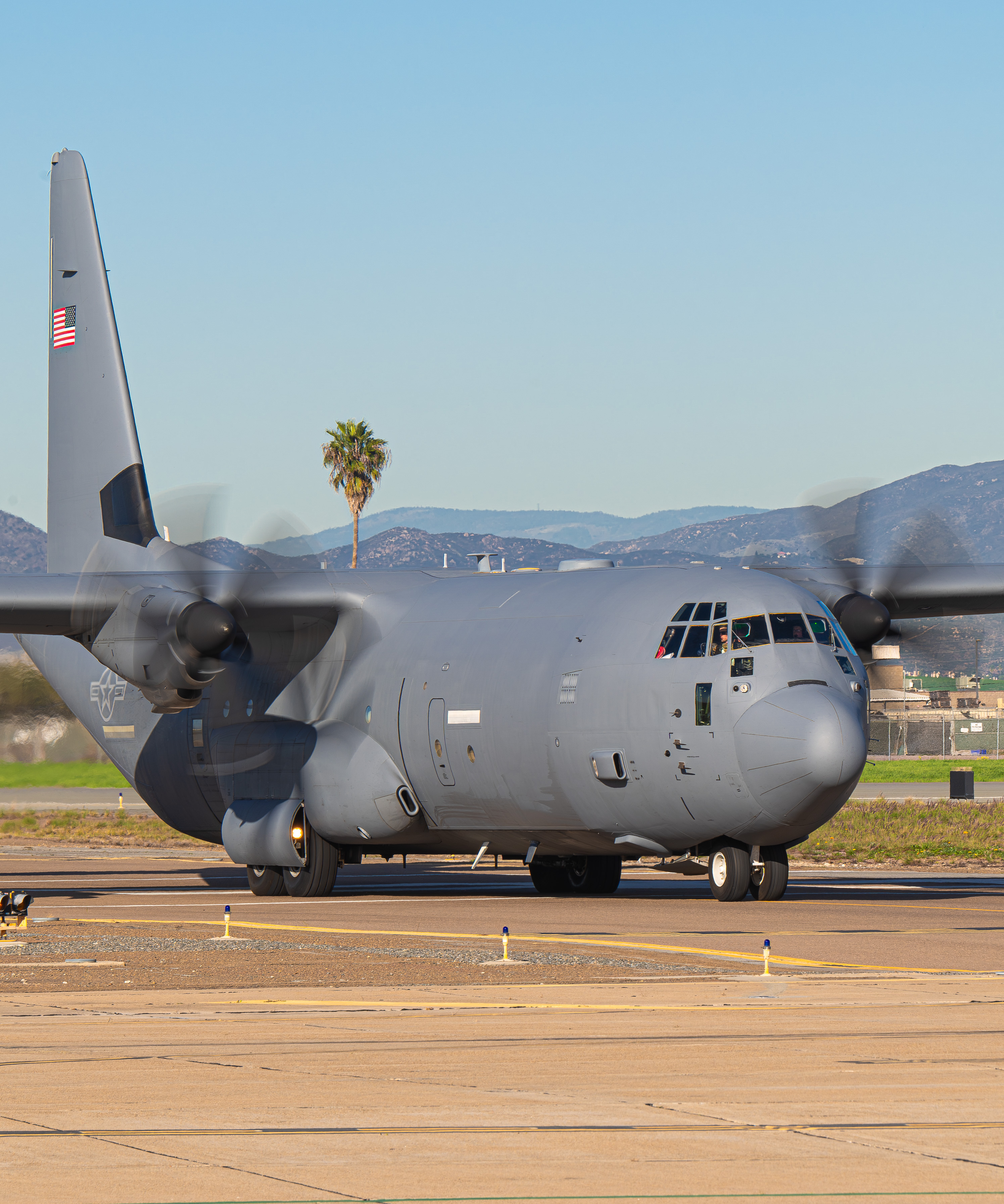 Full size: USAF - United States Air Force Lockheed C-130J Hercules 05-3147 at Brown Field Municipal Airport