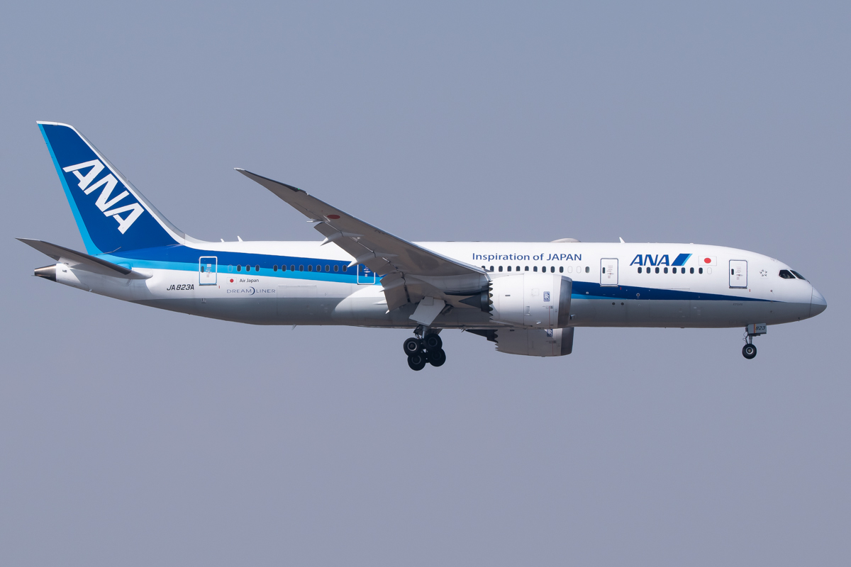 Full size: All Nippon Airways Boeing 787-8 JA823A at Mexico City International Airport