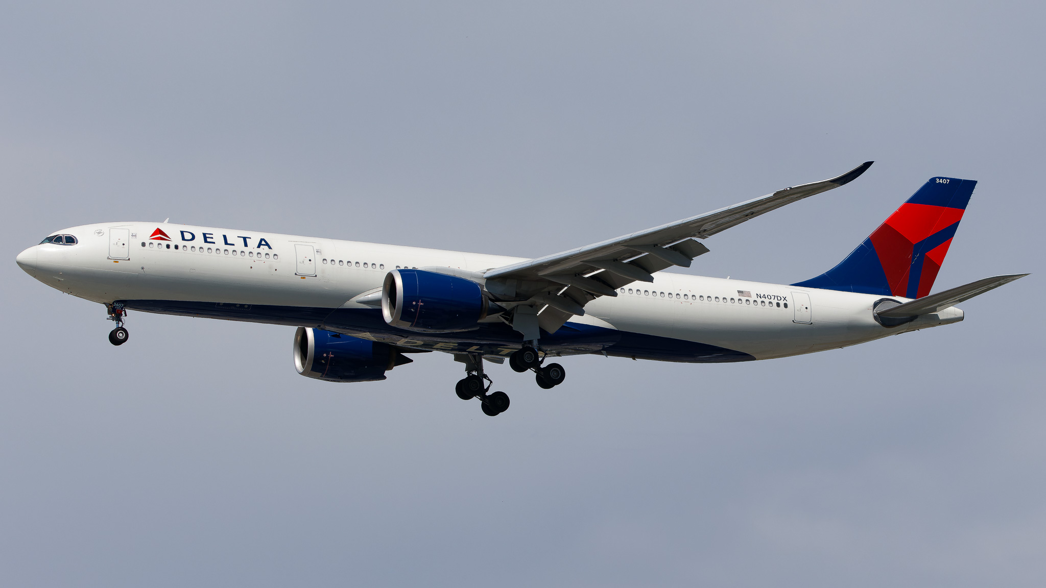 Full size: Delta Airlines Airbus A330-900 N407DX at Tampa International Airport