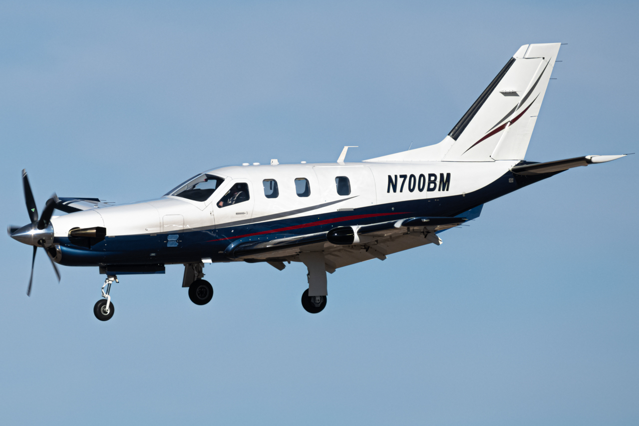 Full size: PRIVATE Socata TBM-700 N700BM at Vance Brand Airport