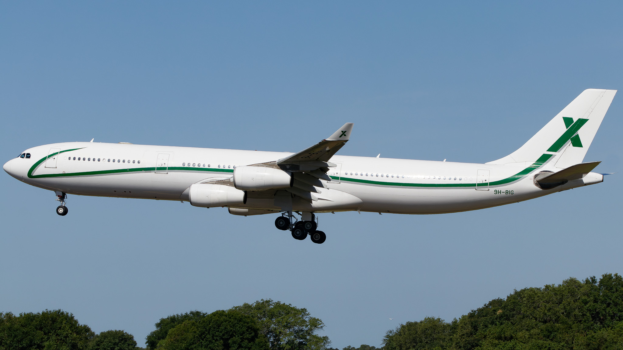 Full size: Air X Charter Airbus A340-300 9H-BIG at Tampa International Airport