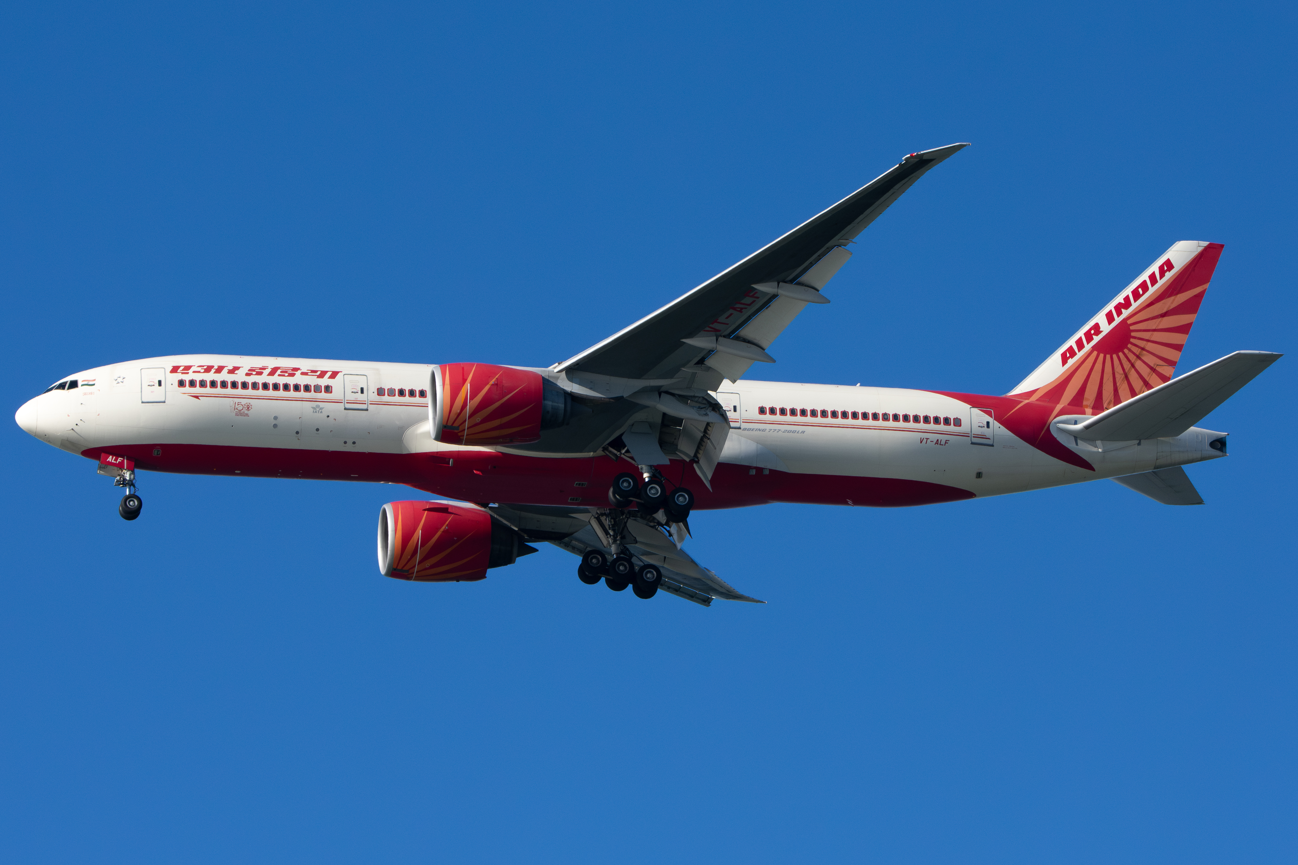 Full size: Air India Boeing 777-200LR VT-ALF at San Francisco International Airport