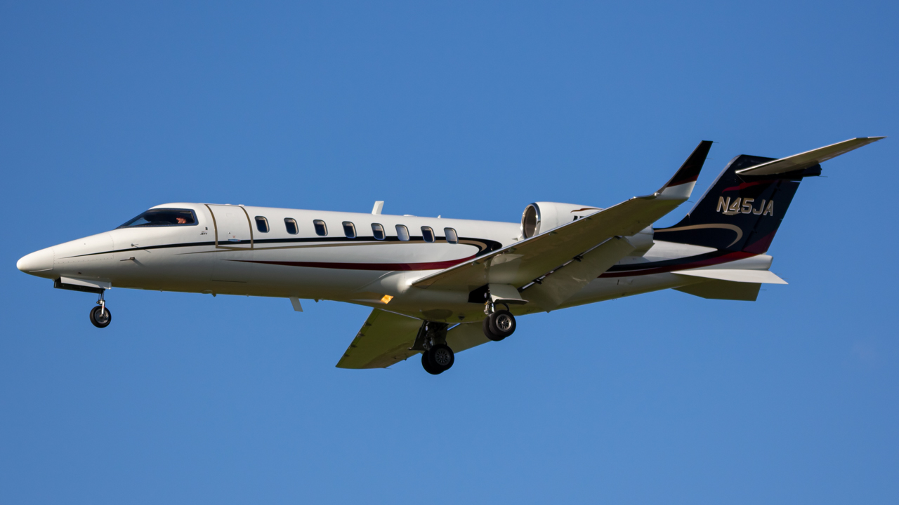 Full size: PRIVATE Learjet 45 N45JA at John Glenn Columbus International Airport