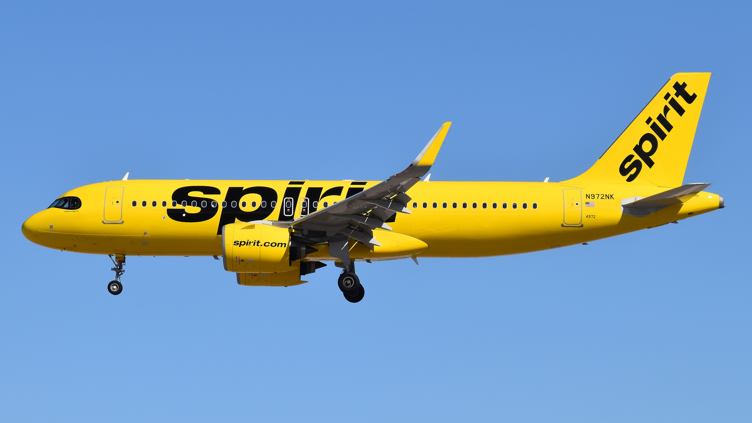 Full size: Spirit Airlines Airbus A320NEO N972NK at Harry Reid International Airport