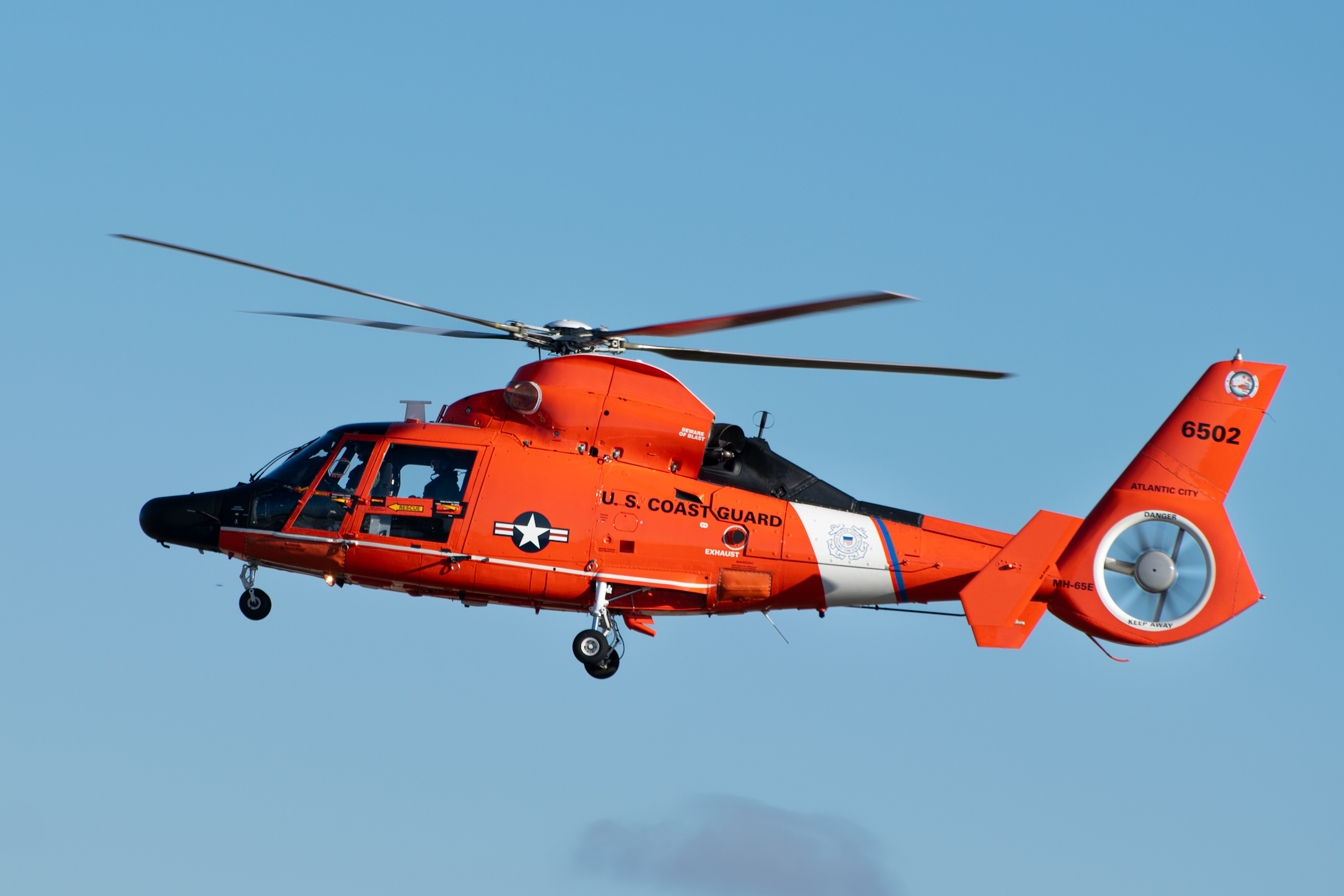 Full size: USCG - United States Coast Guard Eurocopter MH-65 6502 at Atlantic City International Airport