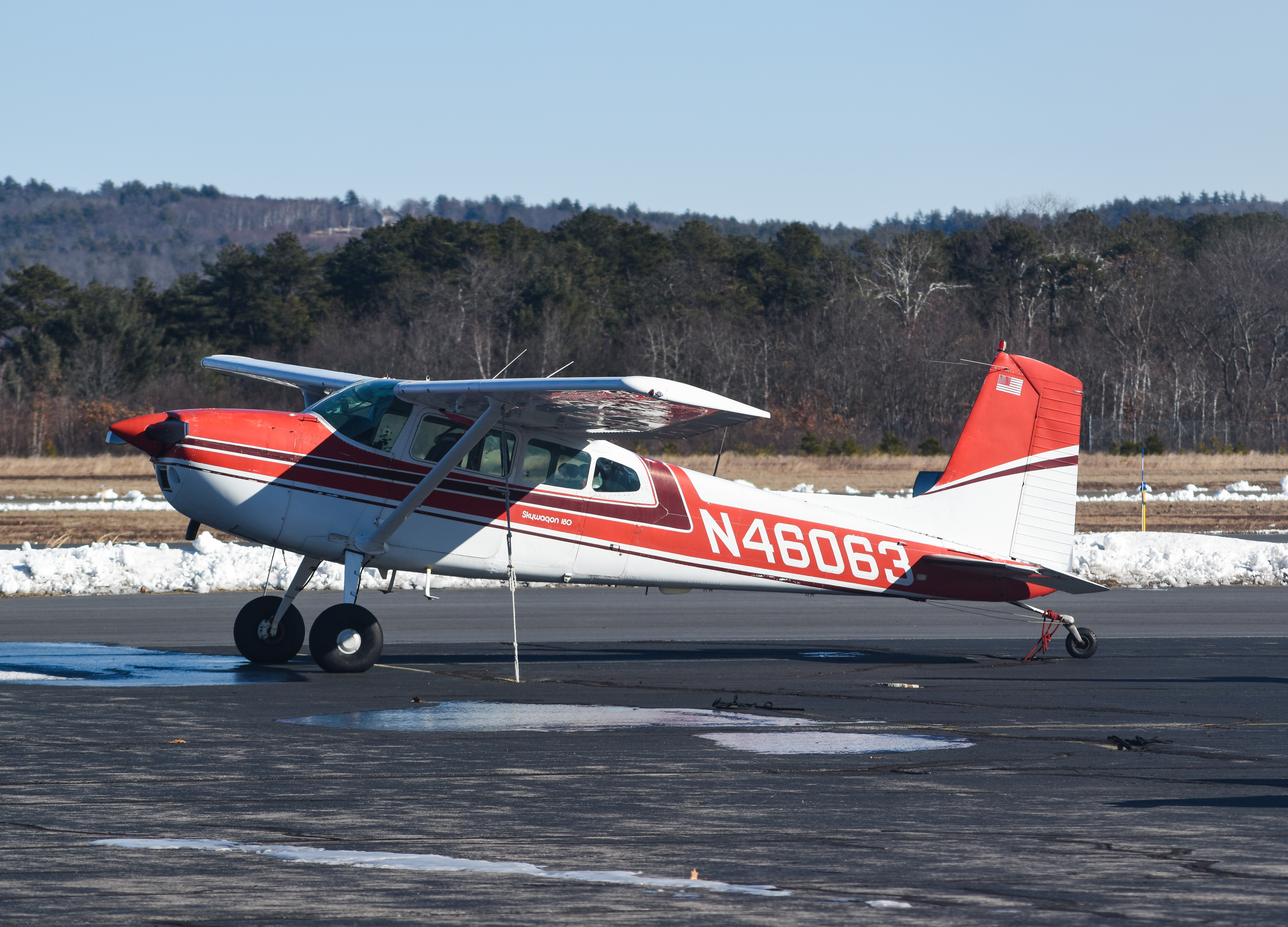 Full size: PRIVATE Cessna 180 N46063 at Concord Municipal Airport