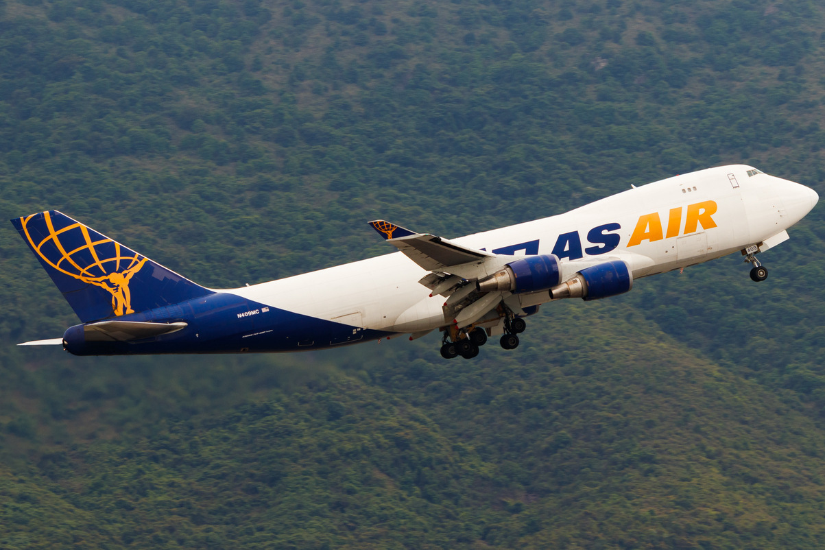 Full size: Atlas Air  Boeing 747-400F N409MC at Hong Kong International Airport