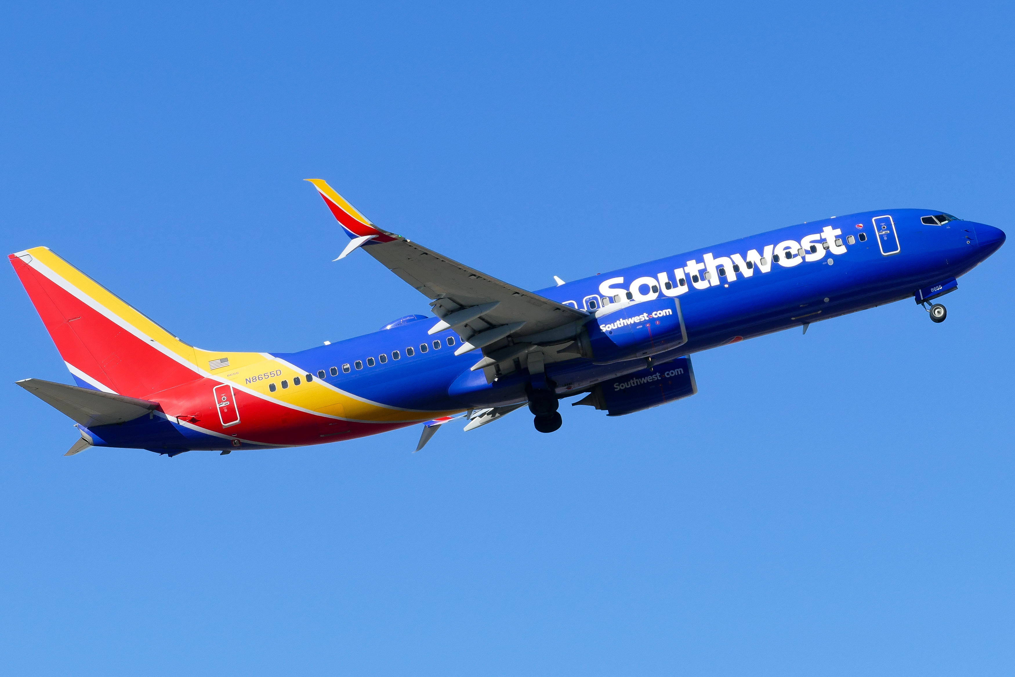 Full size: Southwest Airlines Boring 737-800 N8655D at Austin-Bergstrom International Airport