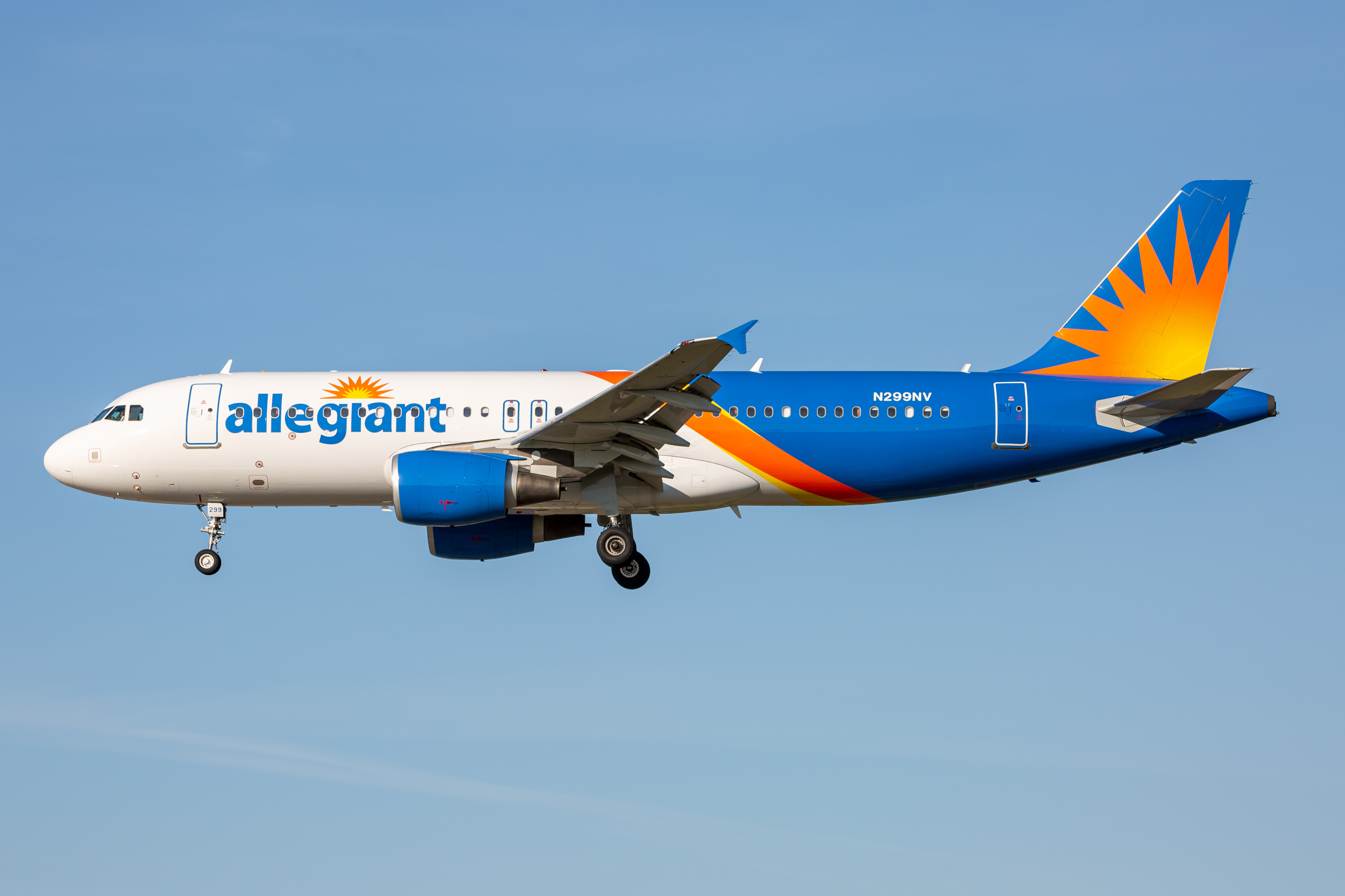 Full size: Allegiant Air Airbus A320 N299NV at Baltimore/Washington International Thurgood Marshall Airport