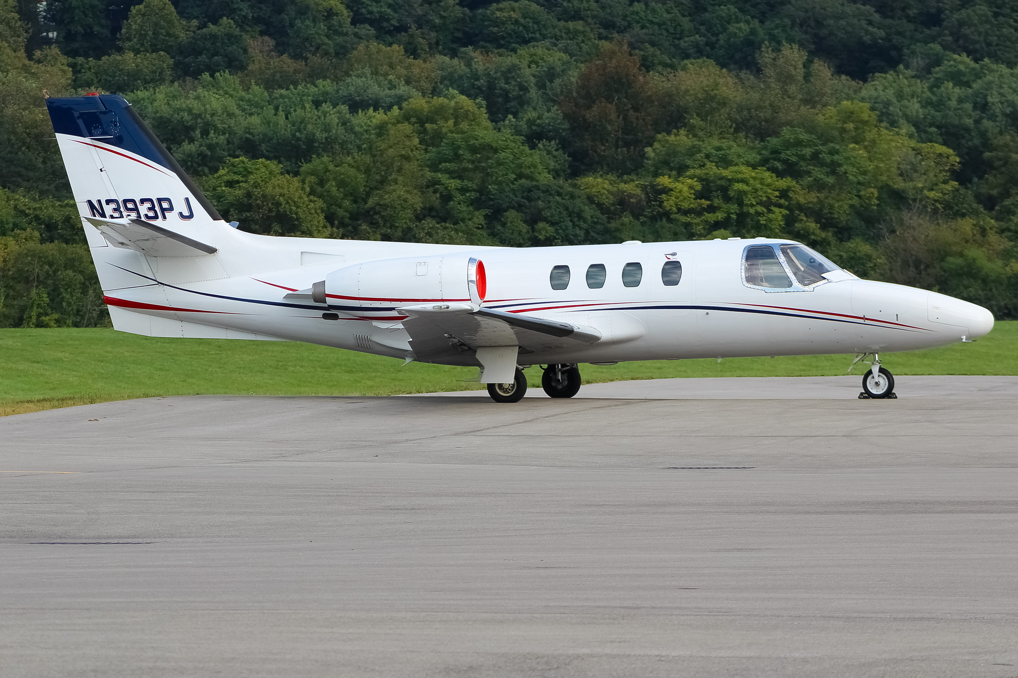 Full size: PRIVATE  Cessna Citation 501 N393PJ at Cincinnati Municipal Airport/Lunken Field