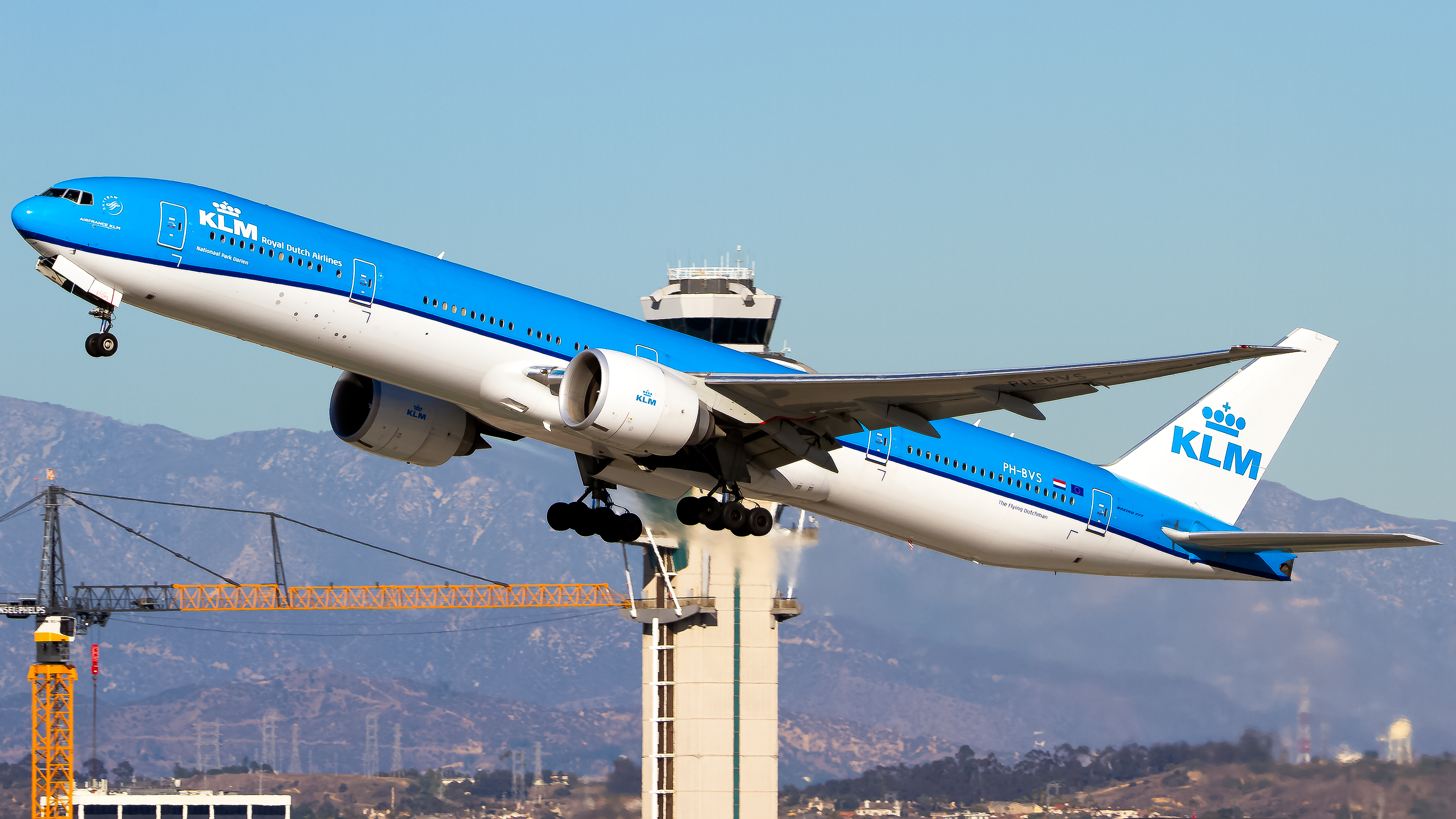 Full size: KLM Boeing 777-300ER PH-BVS at Los Angeles International Airport